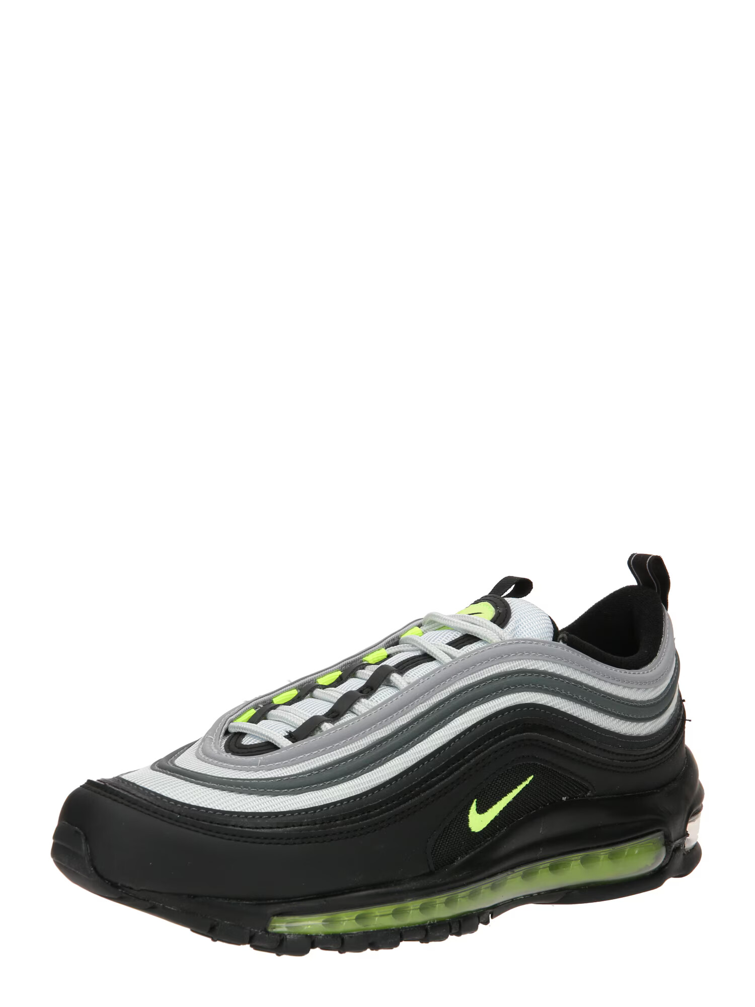 Nike Sportswear Nízke tenisky 'AIR MAX 97' sivá / neónovo zelená / čierna / biela - Pepit.sk