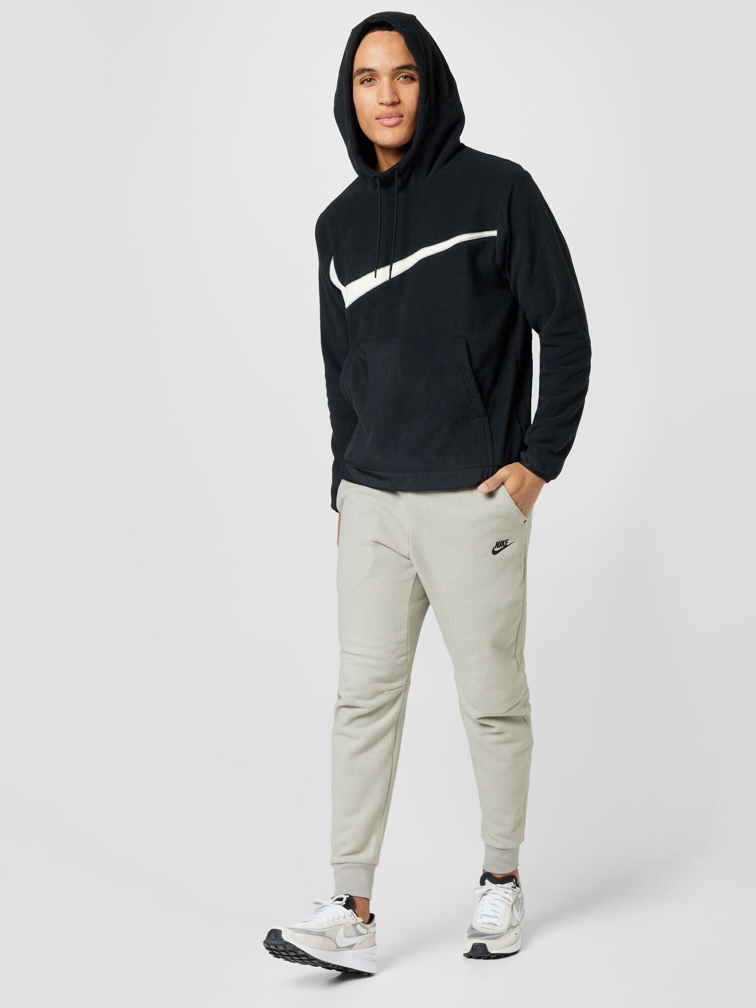 Nike Sportswear Nohavice béžová / čierna - Pepit.sk