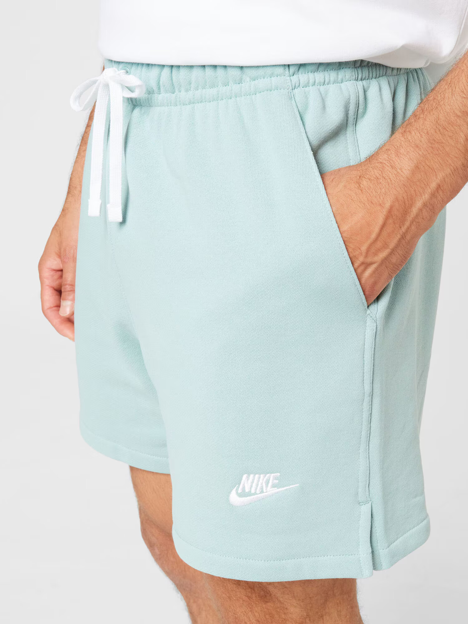 Nike Sportswear Nohavice 'Club Flow' pastelovo modrá / biela - Pepit.sk