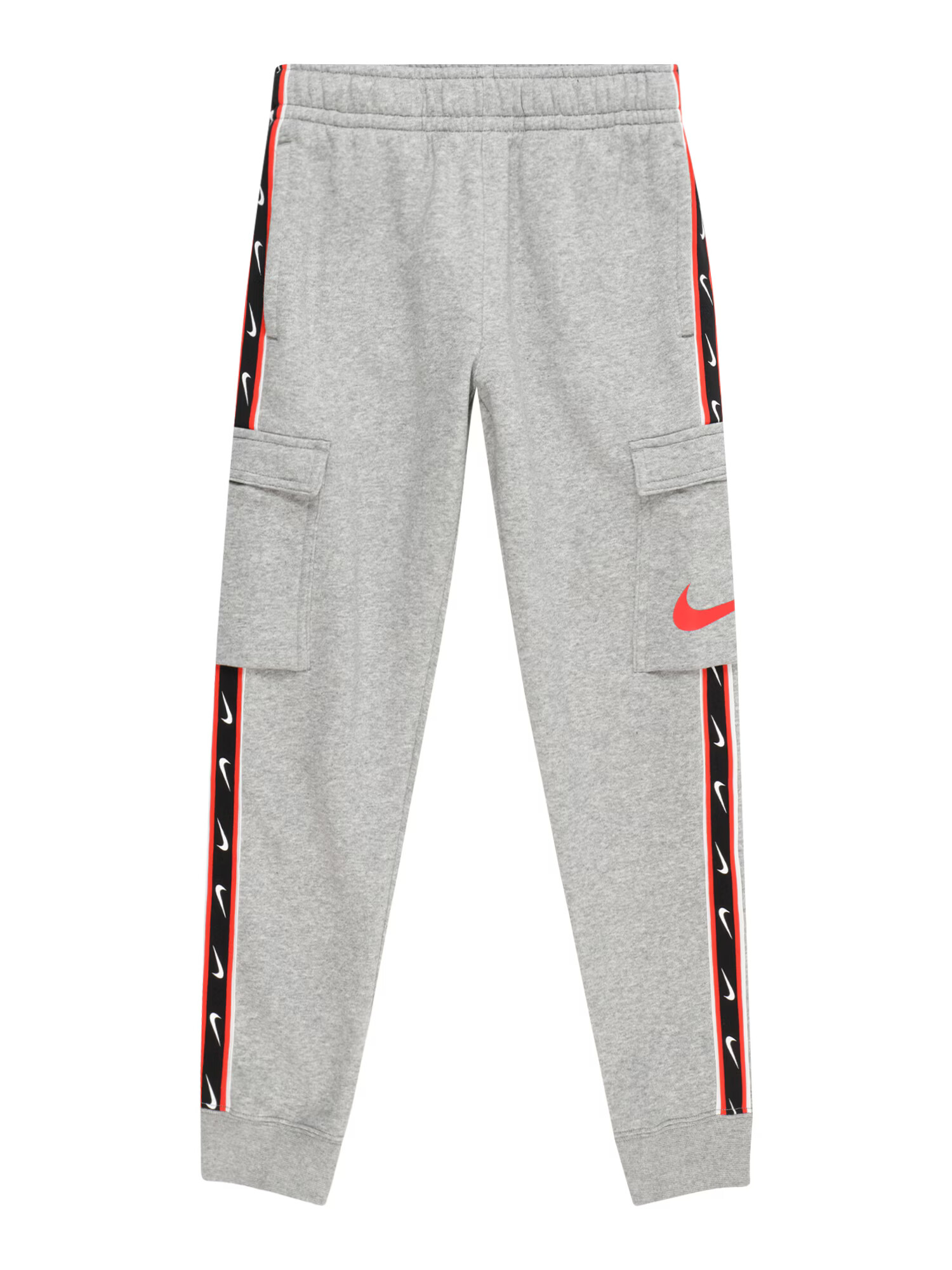 Nike Sportswear Nohavice sivá melírovaná / červená / čierna / biela - Pepit.sk