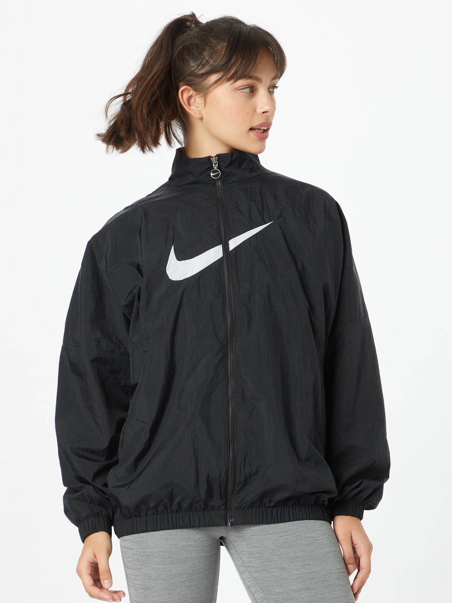 Nike Sportswear Prechodná bunda 'NSW Essential' čierna / biela - Pepit.sk