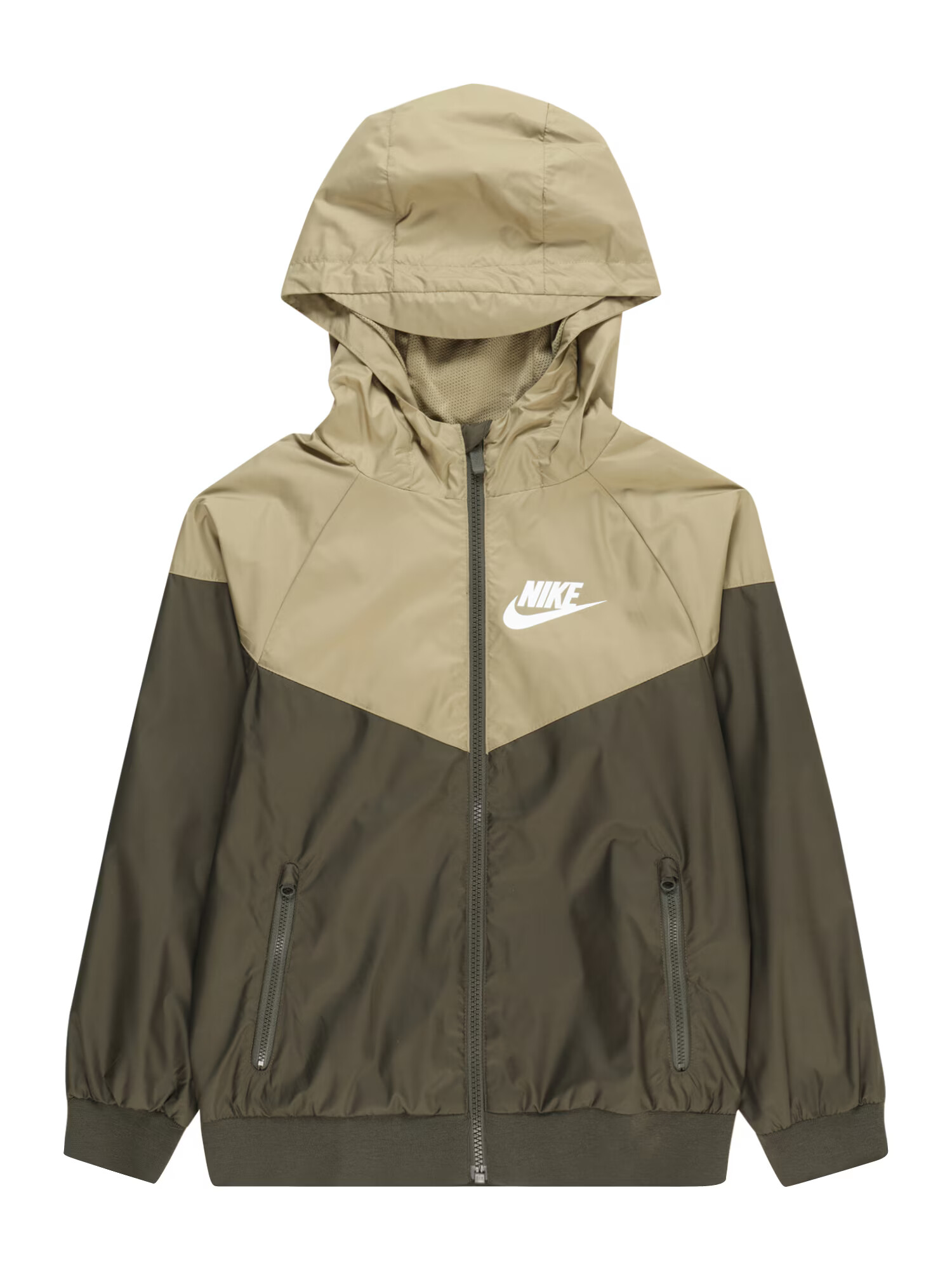 Nike Sportswear Prechodná bunda kaki / olivová / biela - Pepit.sk