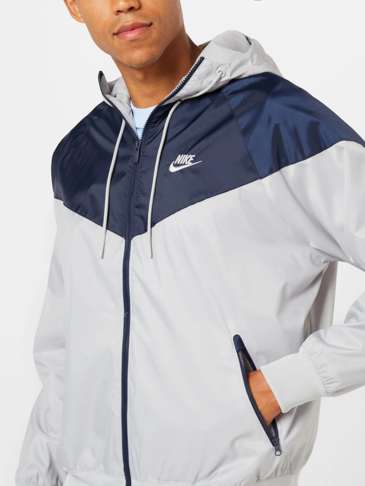 Nike Sportswear Prechodná bunda námornícka modrá / svetlosivá - Pepit.sk