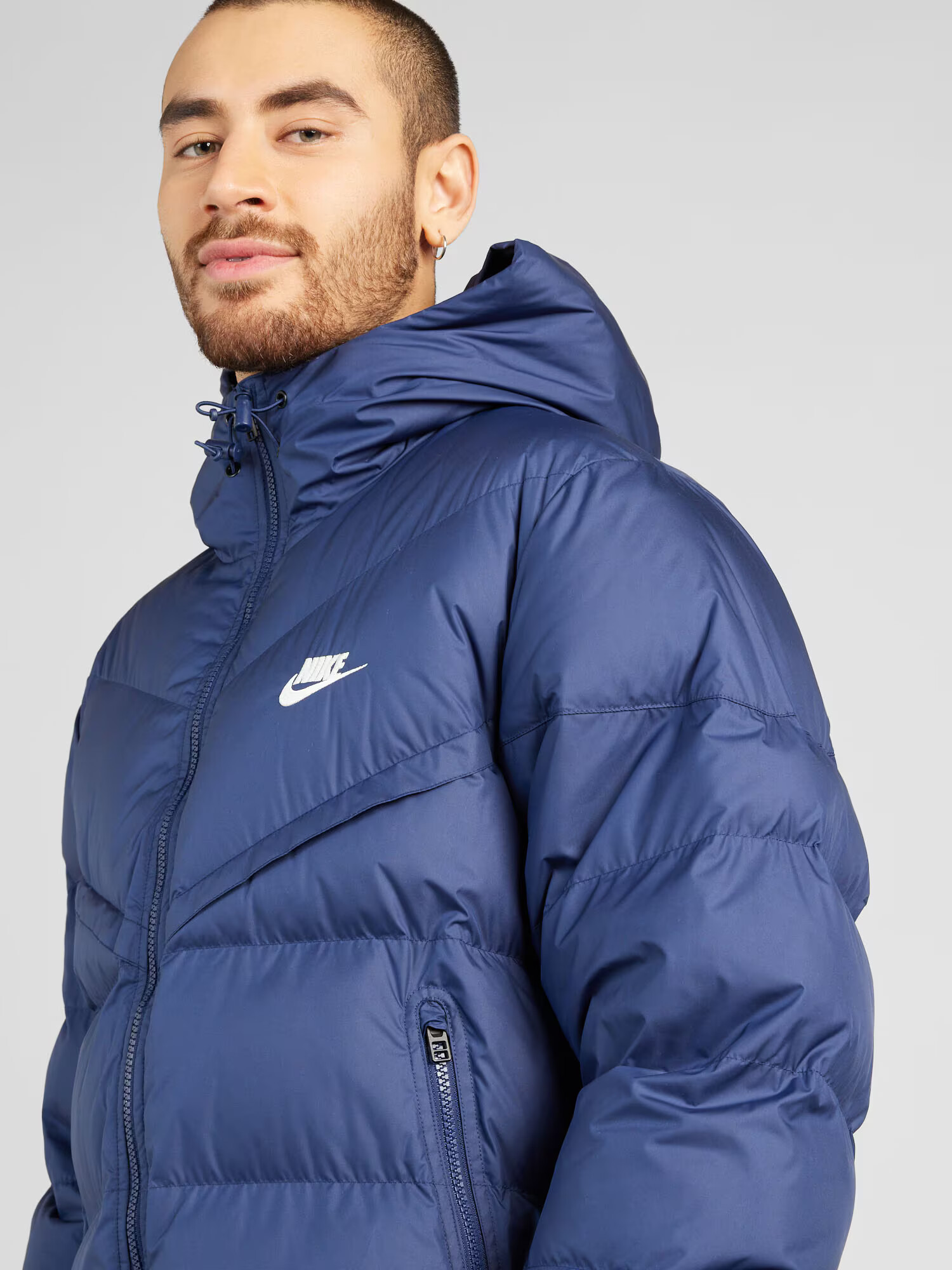 Nike Sportswear Prechodný kabát námornícka modrá / biela - Pepit.sk