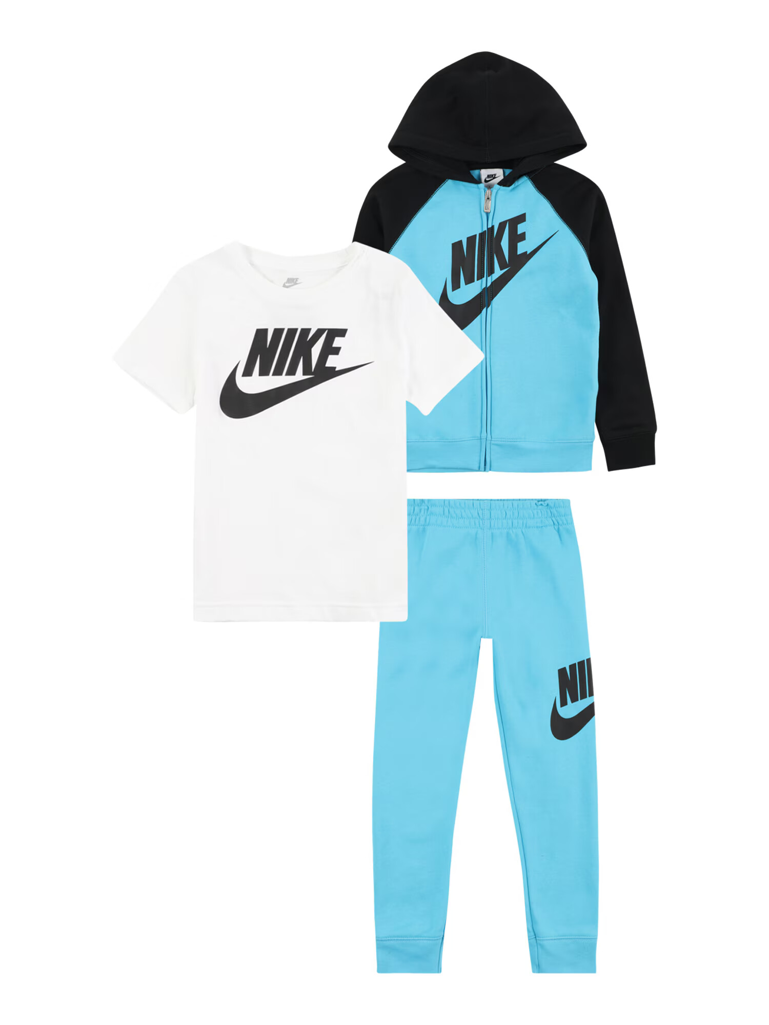 Nike Sportswear Set svetlomodrá / čierna / biela - Pepit.sk