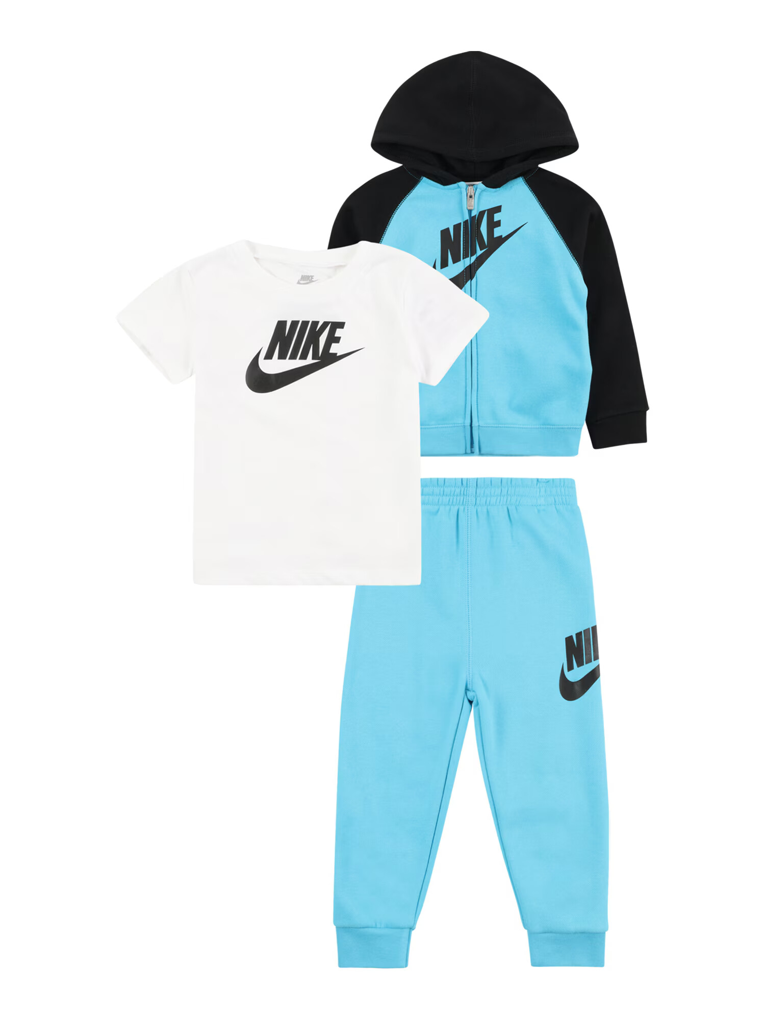 Nike Sportswear Set vodová / čierna / biela - Pepit.sk