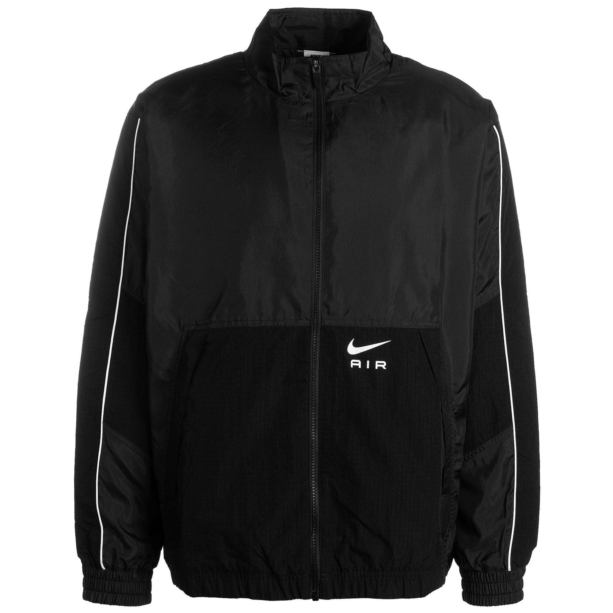 Nike Sportswear Športová bunda 'Air Tracktop Woven' čierna / biela - Pepit.sk