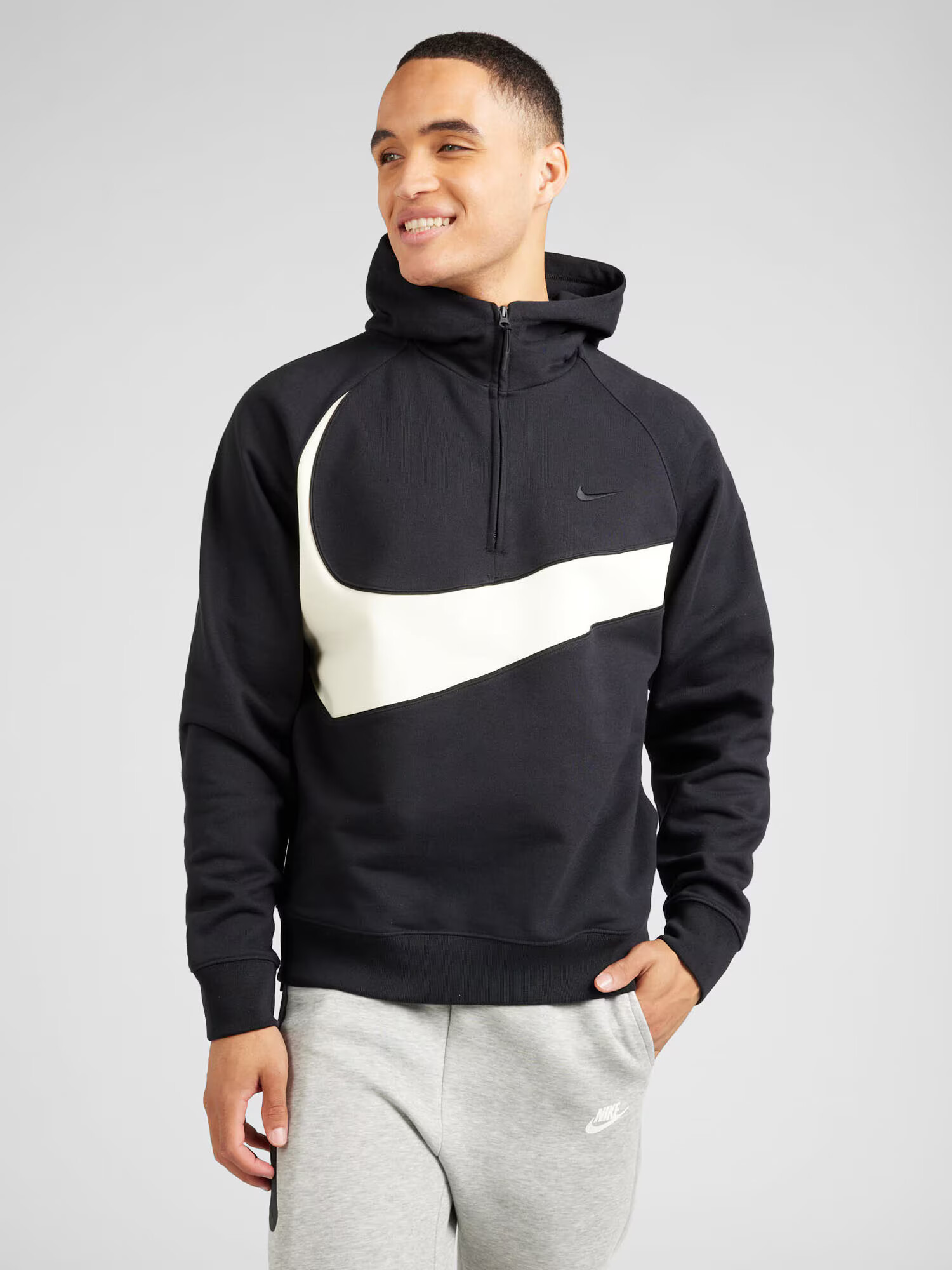 Nike Sportswear Športová mikina čierna / biela - Pepit.sk