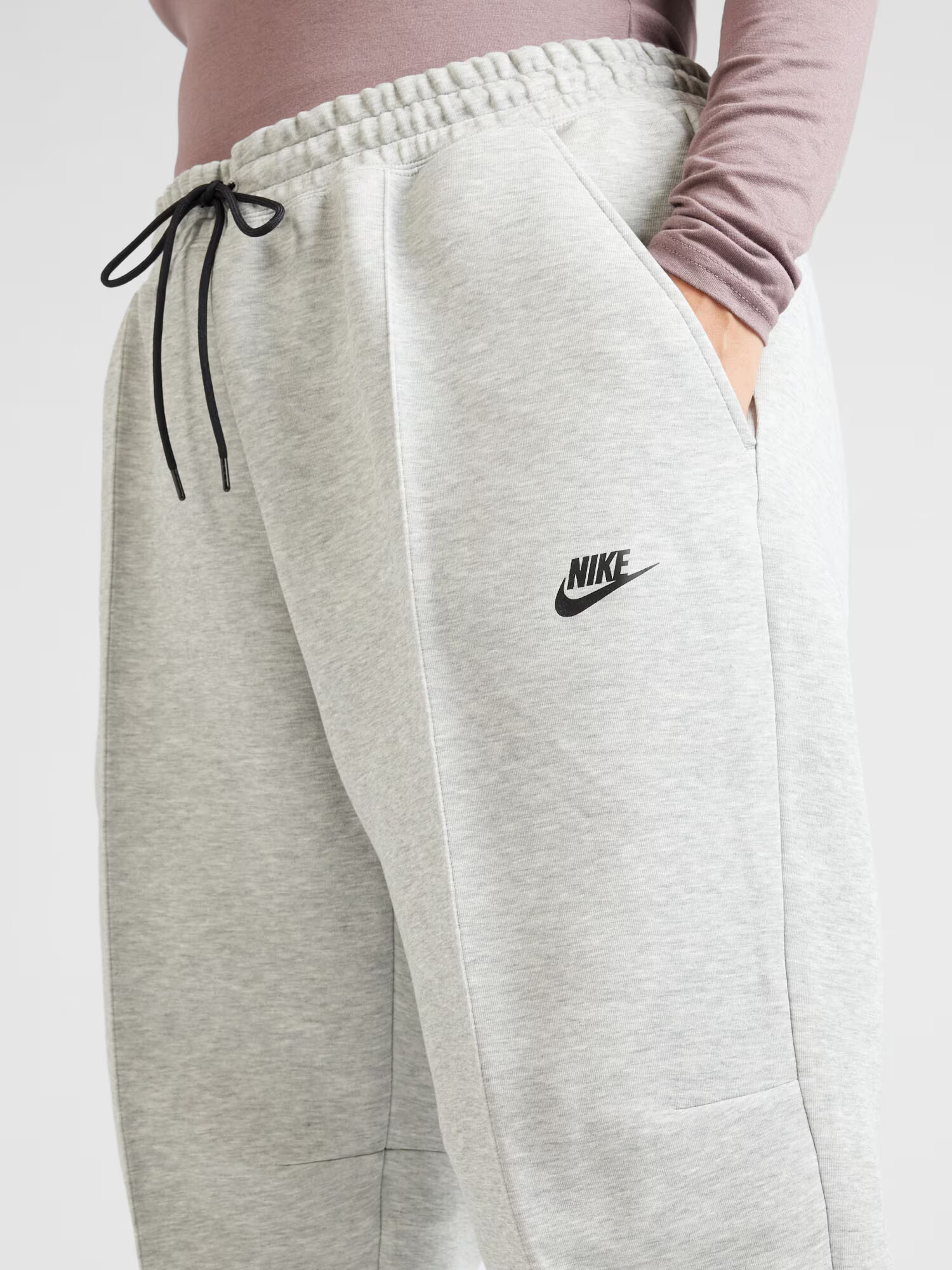 Nike Sportswear Športové nohavice sivá melírovaná / čierna - Pepit.sk