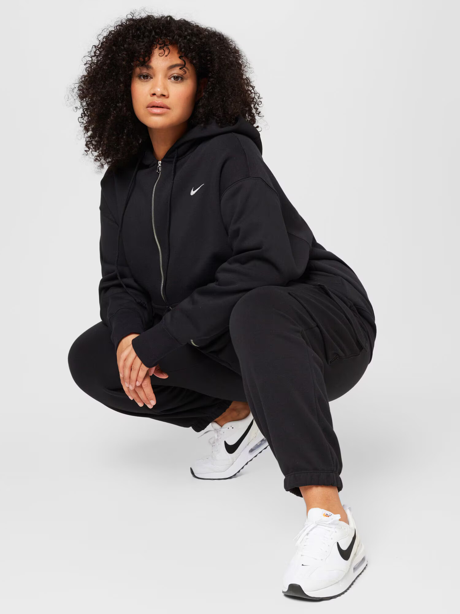 Nike Sportswear Tepláková bunda čierna / biela - Pepit.sk