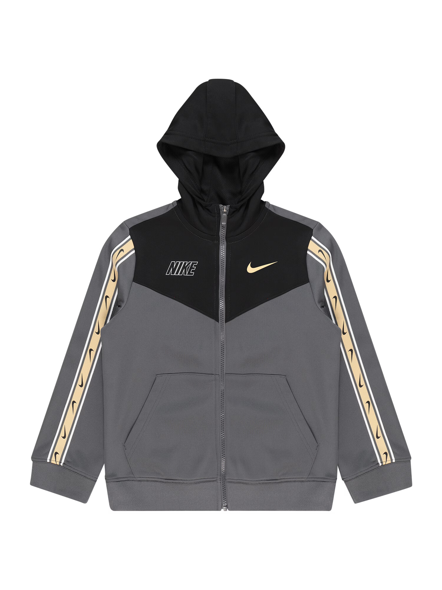 Nike Sportswear Tepláková bunda piesková / sivá / čierna / biela - Pepit.sk