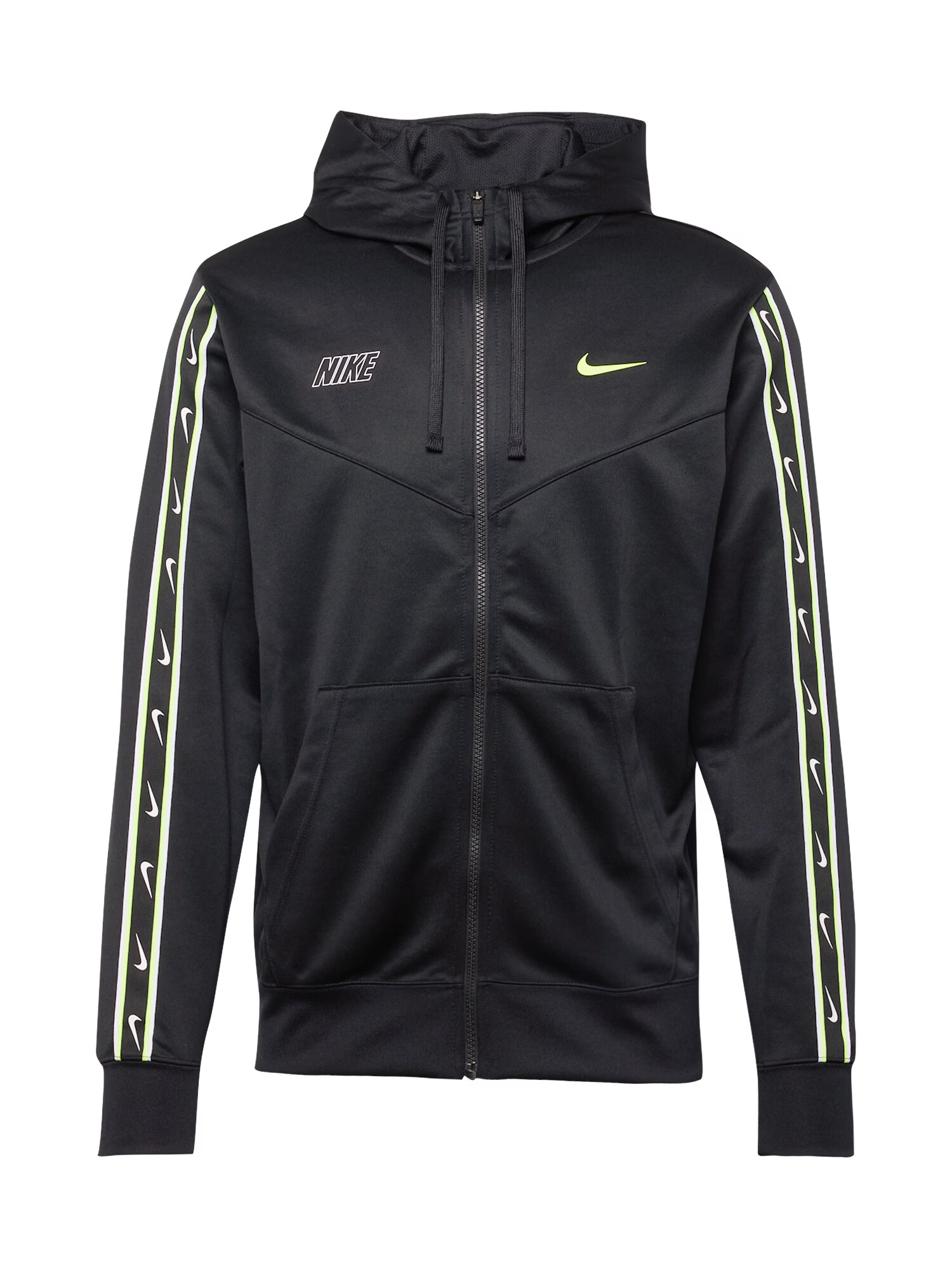 Nike Sportswear Tepláková bunda 'Repeat' neónovo žltá / čierna / biela - Pepit.sk