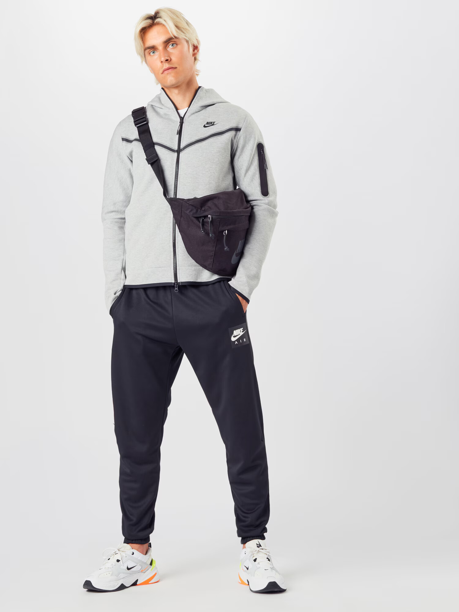 Nike Sportswear Tepláková bunda sivá / čierna - Pepit.sk