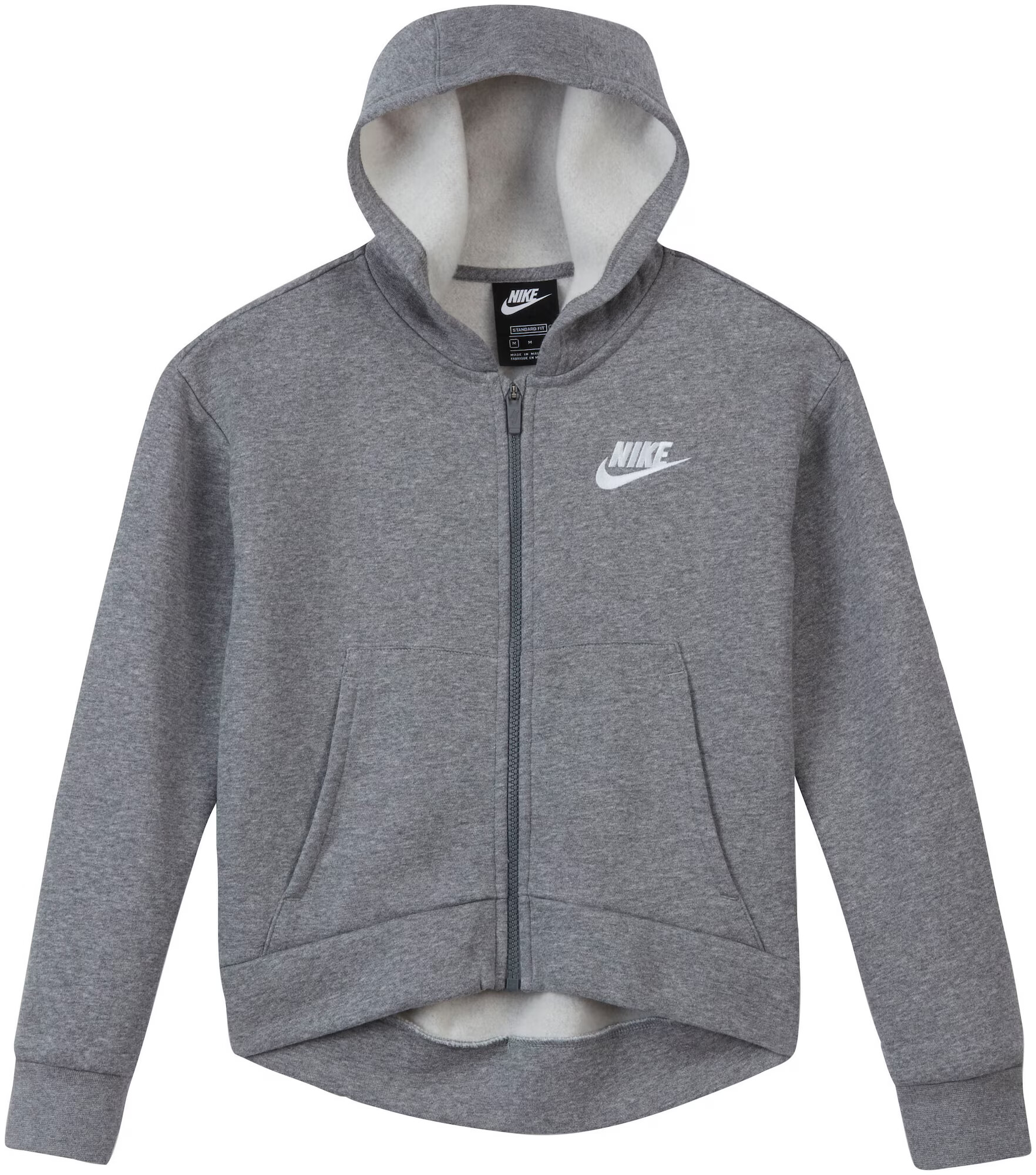 Nike Sportswear Tepláková bunda sivá melírovaná / biela - Pepit.sk