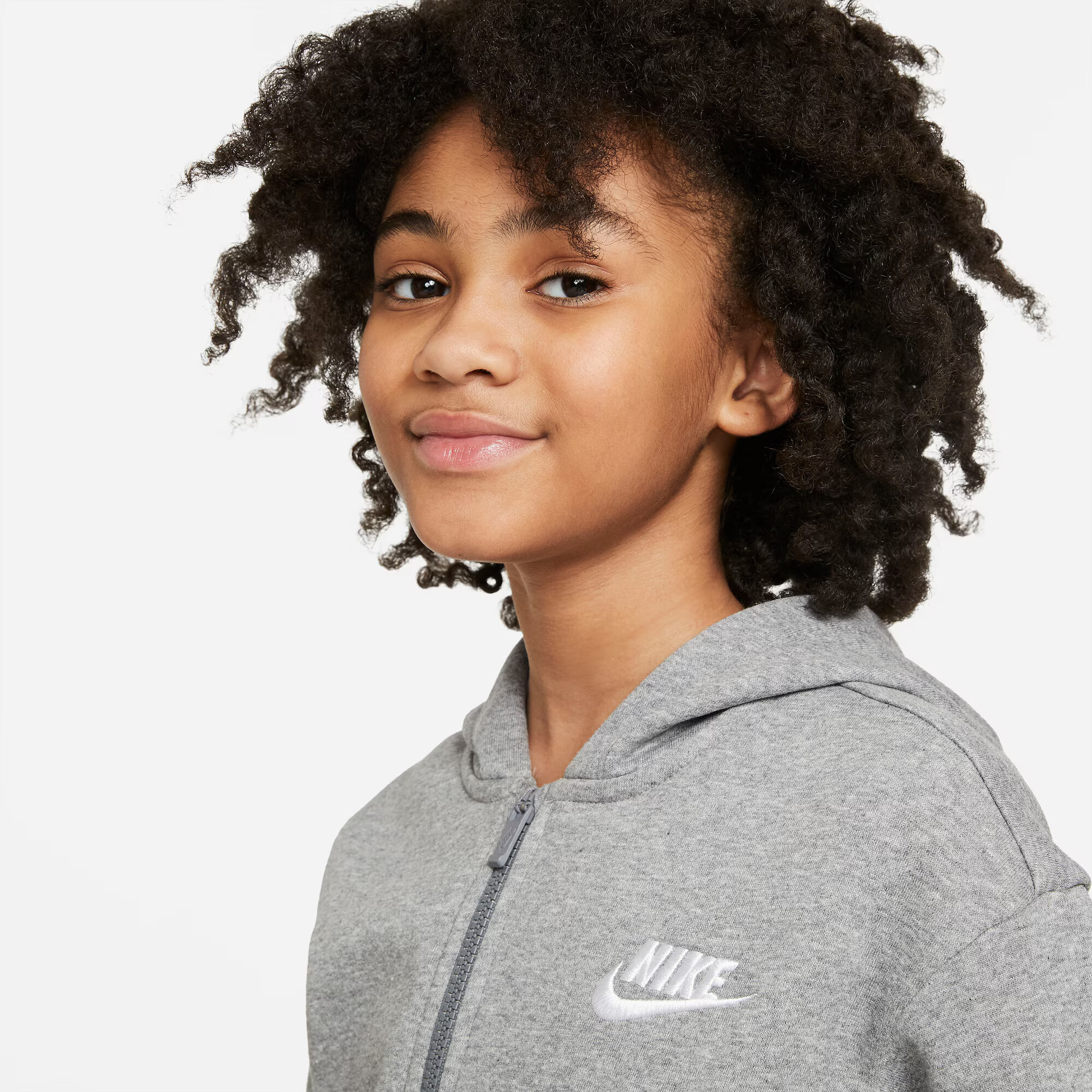 Nike Sportswear Tepláková bunda sivá melírovaná / biela - Pepit.sk