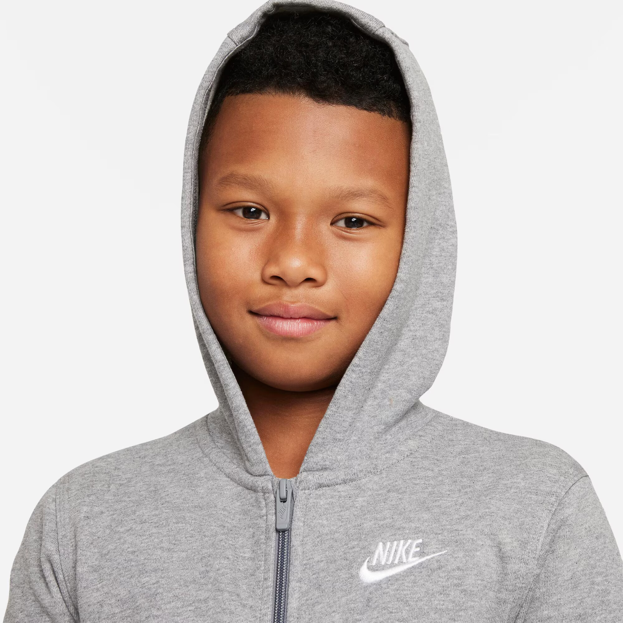 Nike Sportswear Tepláková bunda sivá melírovaná / biela - Pepit.sk