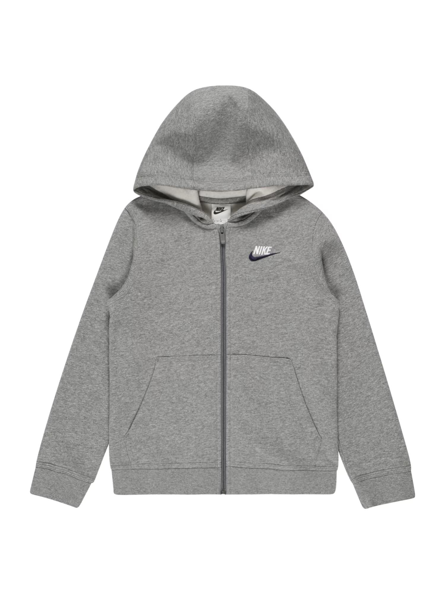 Nike Sportswear Tepláková bunda sivá melírovaná / čierna / biela - Pepit.sk