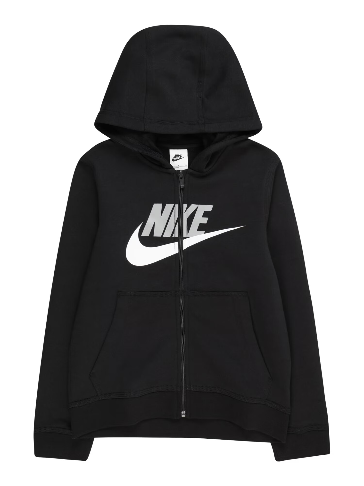 Nike Sportswear Tepláková bunda svetlosivá / čierna / biela - Pepit.sk