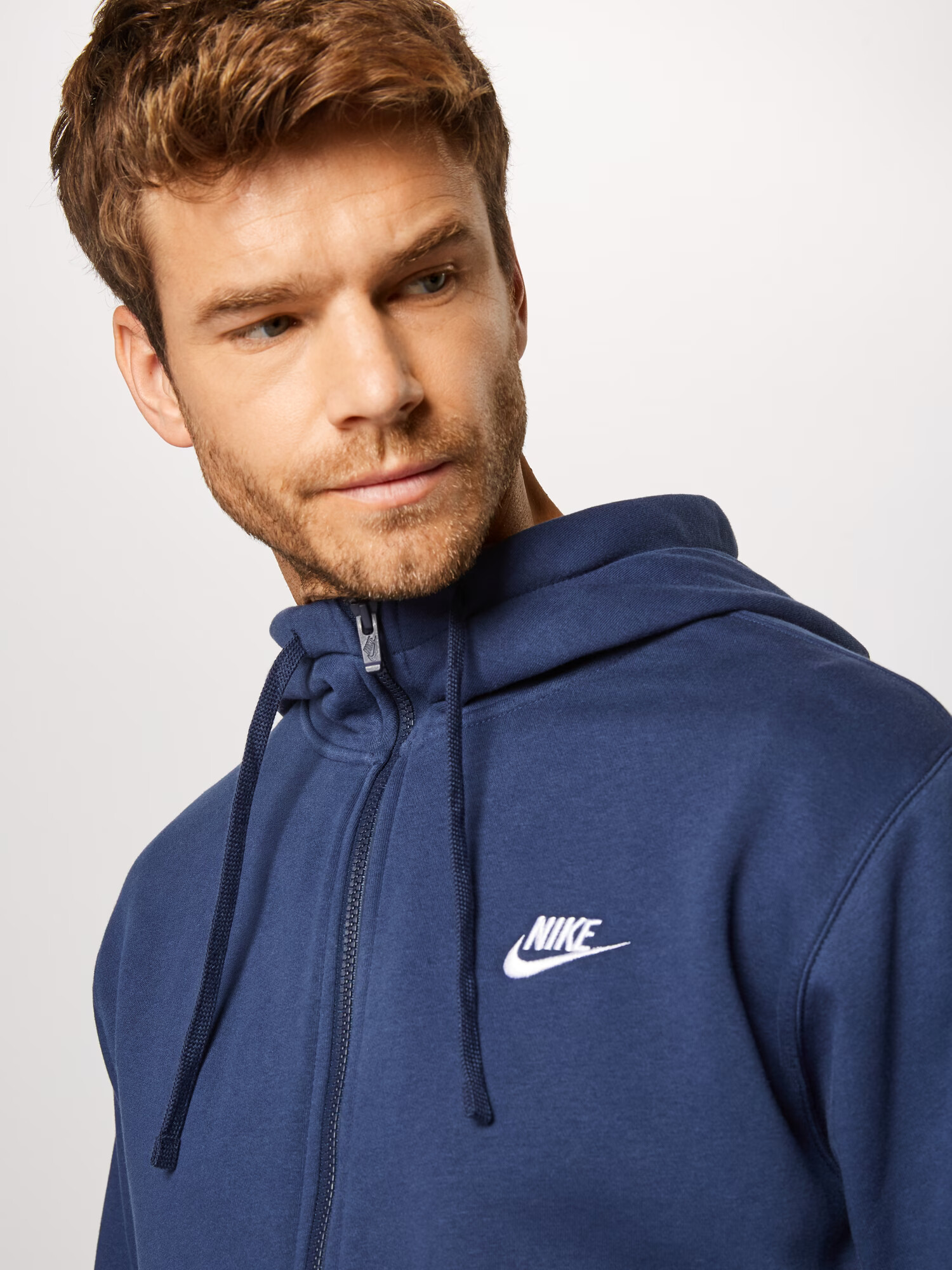 Nike Sportswear Tepláková bunda 'Club Fleece' tmavomodrá / biela - Pepit.sk