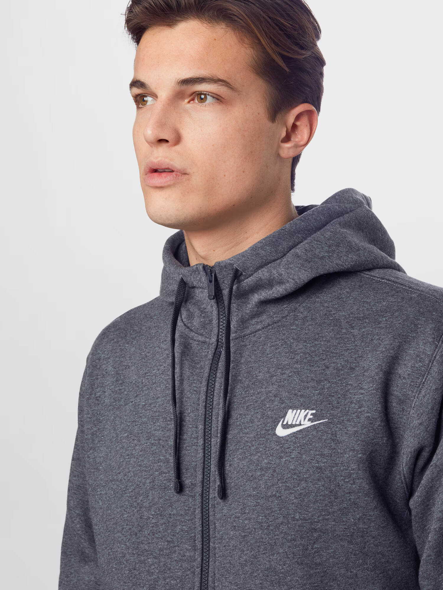 Nike Sportswear Tepláková bunda 'Club Fleece' tmavosivá / biela - Pepit.sk