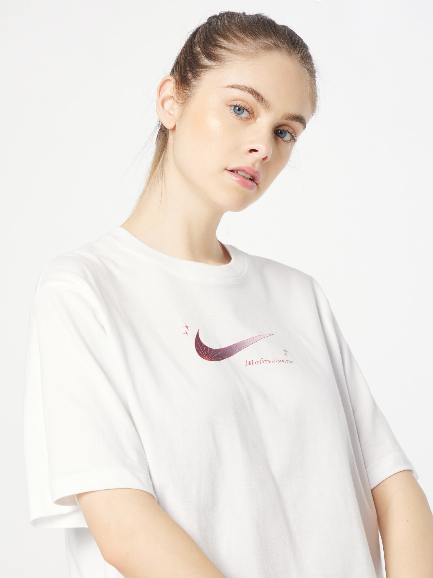 Nike Sportswear Tričko burgundská / melónová / biela - Pepit.sk