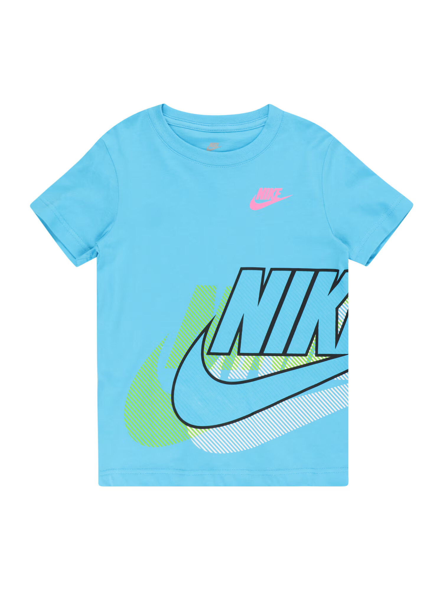 Nike Sportswear Tričko 'FUTURA SIDEWINDER' nebesky modrá / svetlozelená / svetloružová / čierna - Pepit.sk