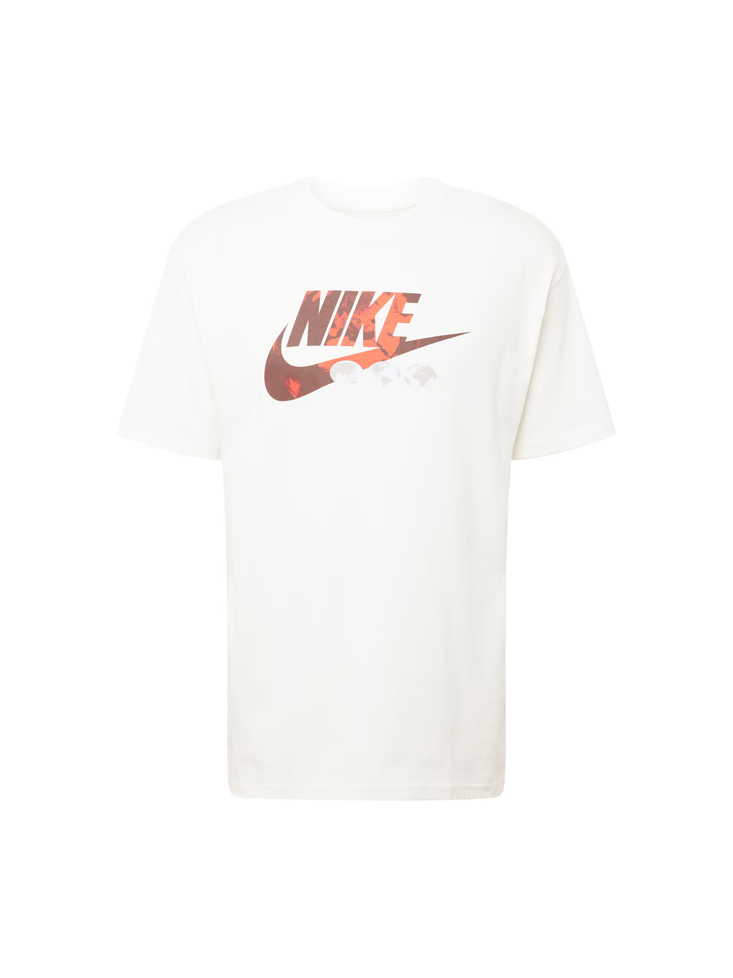 Nike Sportswear Tričko hnedá / tmavooranžová / biela - Pepit.sk