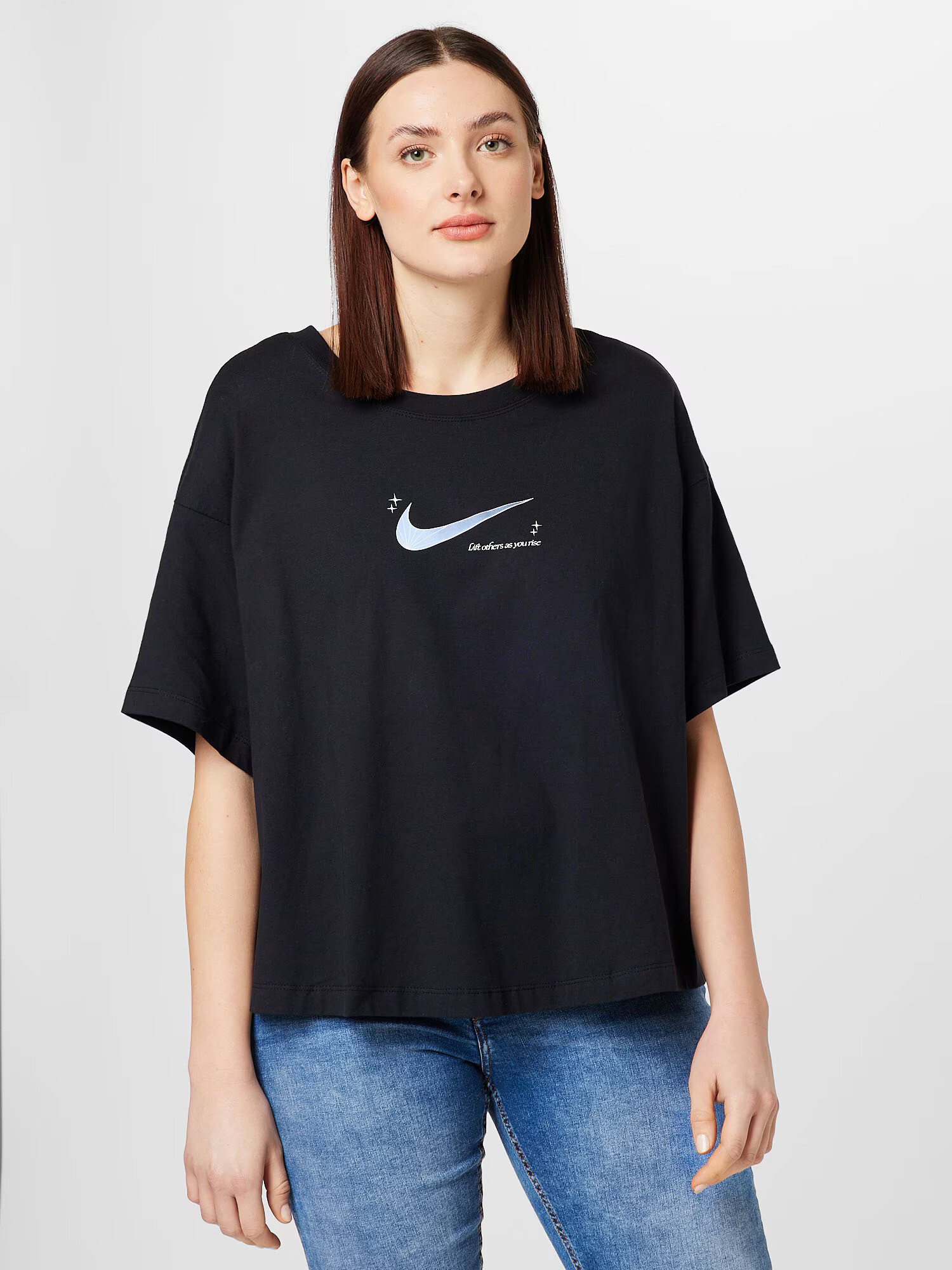 Nike Sportswear Tričko modrosivá / čierna / biela - Pepit.sk