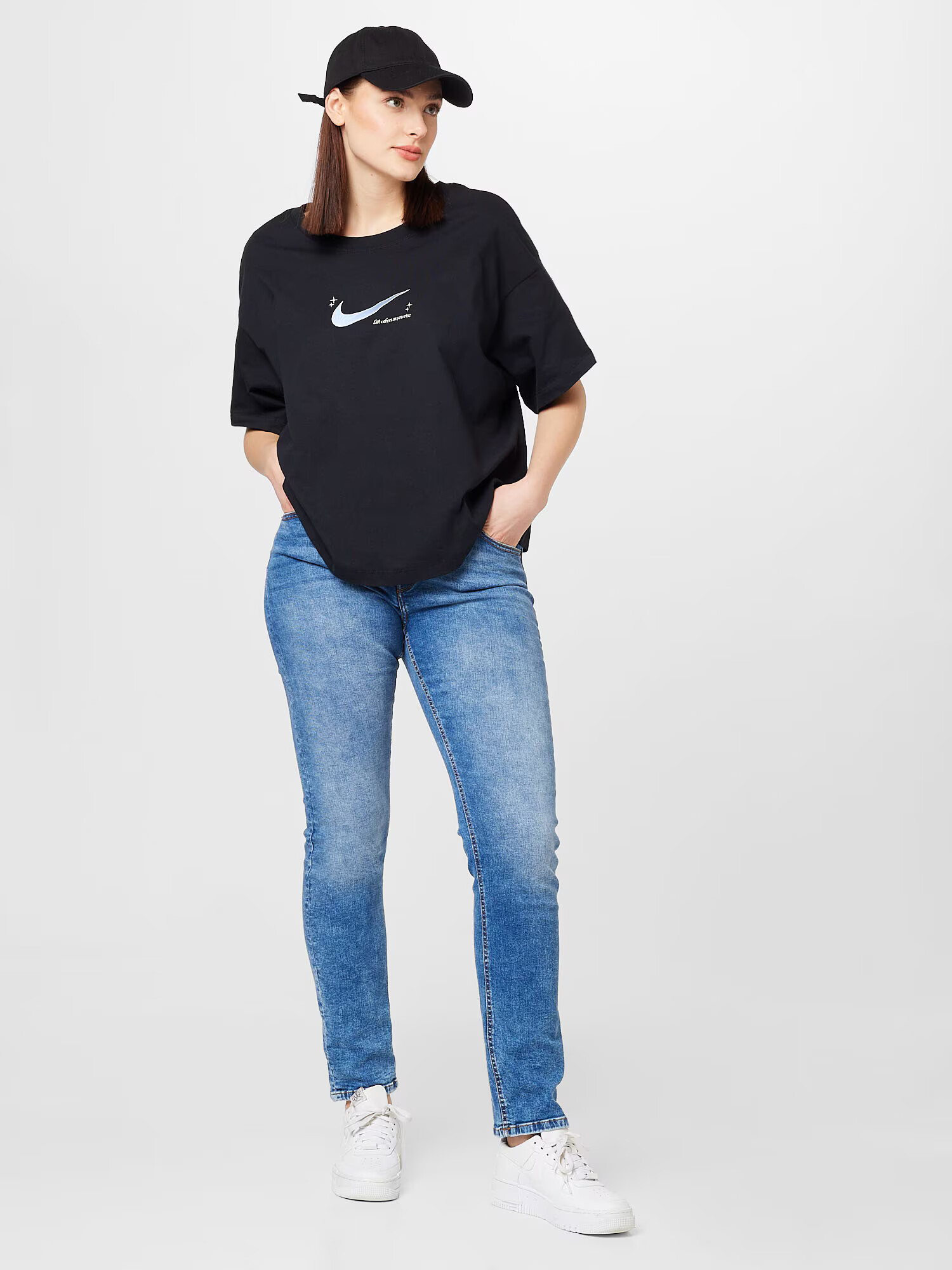 Nike Sportswear Tričko modrosivá / čierna / biela - Pepit.sk