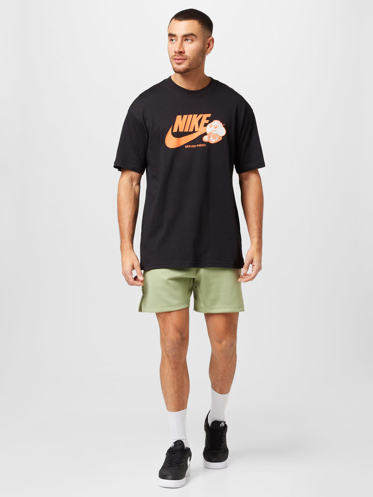 Nike Sportswear Tričko oranžová / čierna / biela - Pepit.sk