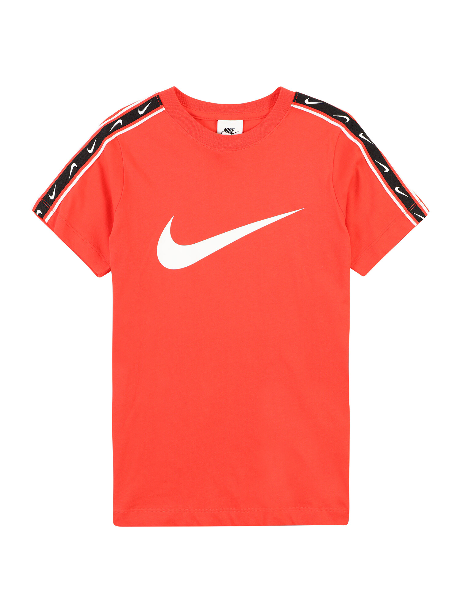 Nike Sportswear Tričko 'REPEAT' oranžovo červená / čierna / biela - Pepit.sk