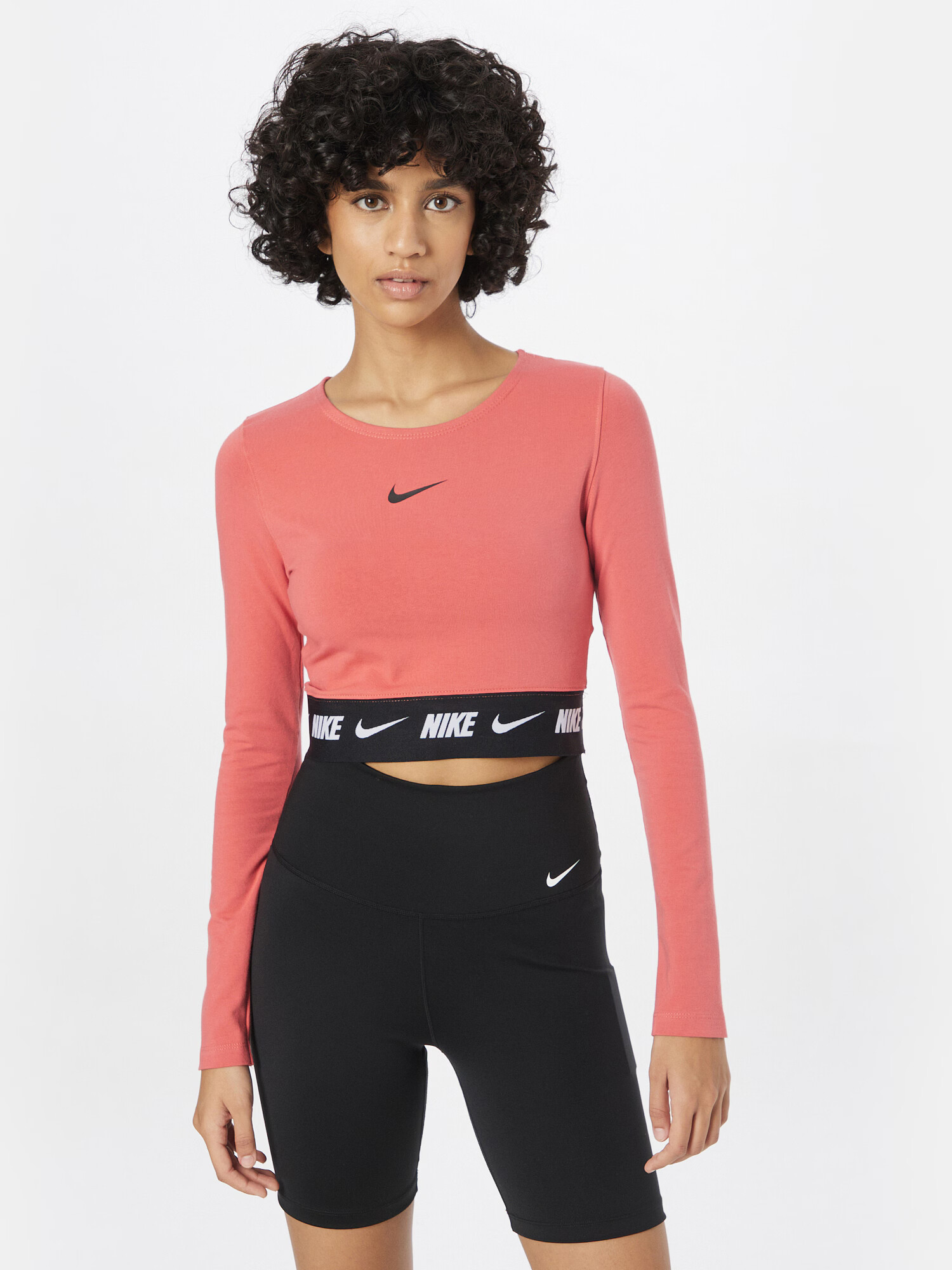 Nike Sportswear Tričko 'Emea' ružová / čierna / biela - Pepit.sk