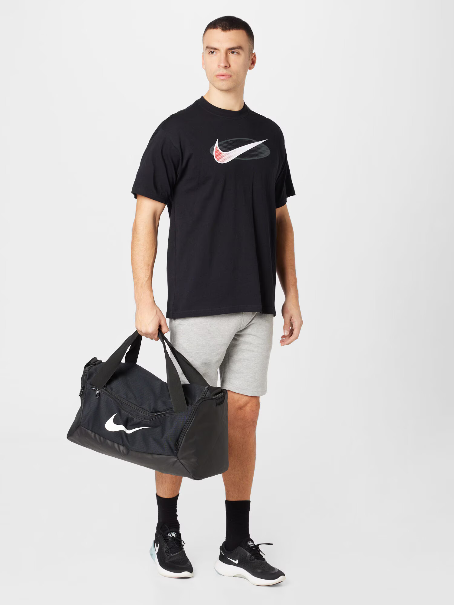 Nike Sportswear Tričko sivá / ružová / čierna / biela - Pepit.sk