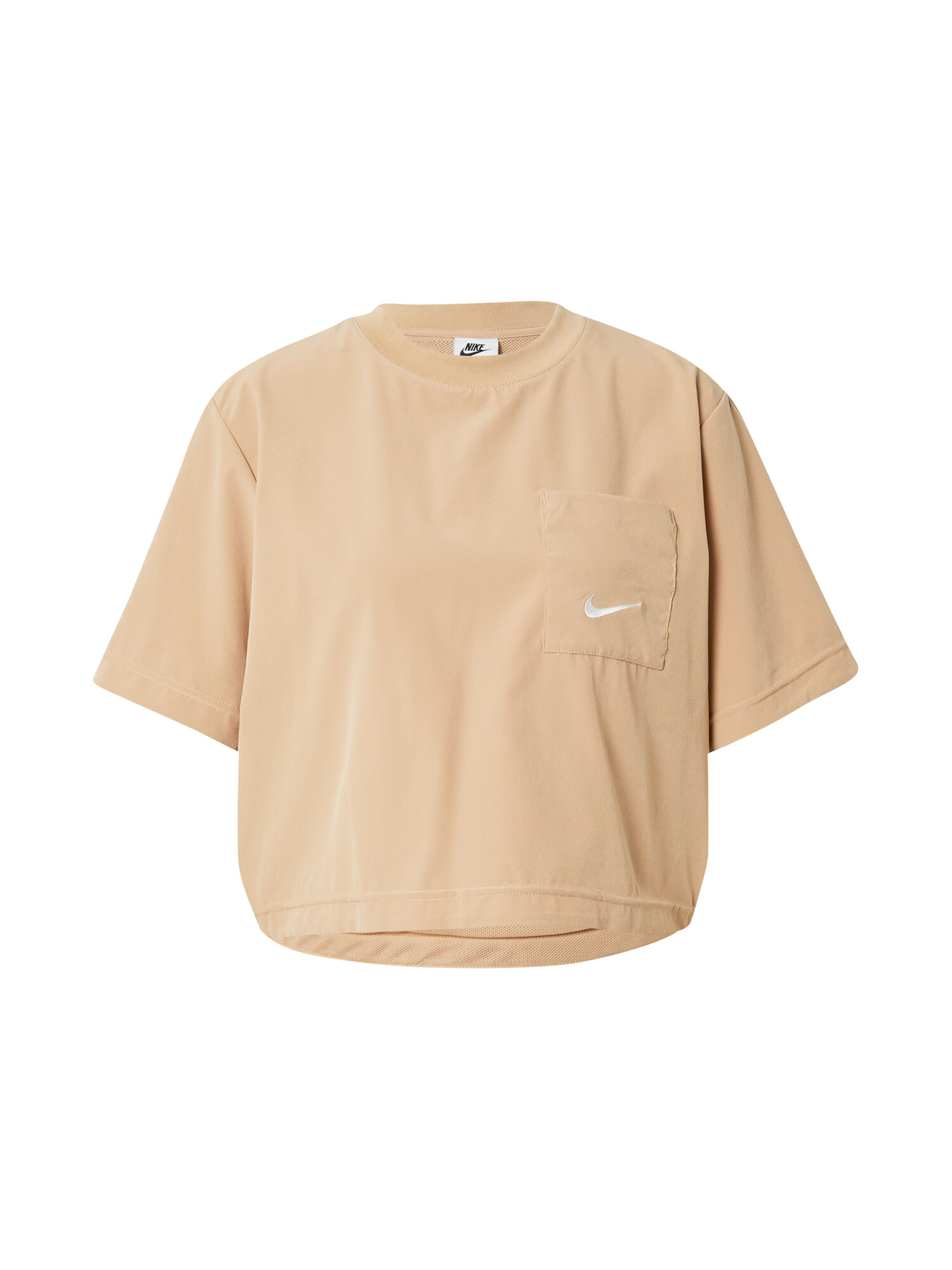 Nike Sportswear Tričko tmavobéžová / biela - Pepit.sk