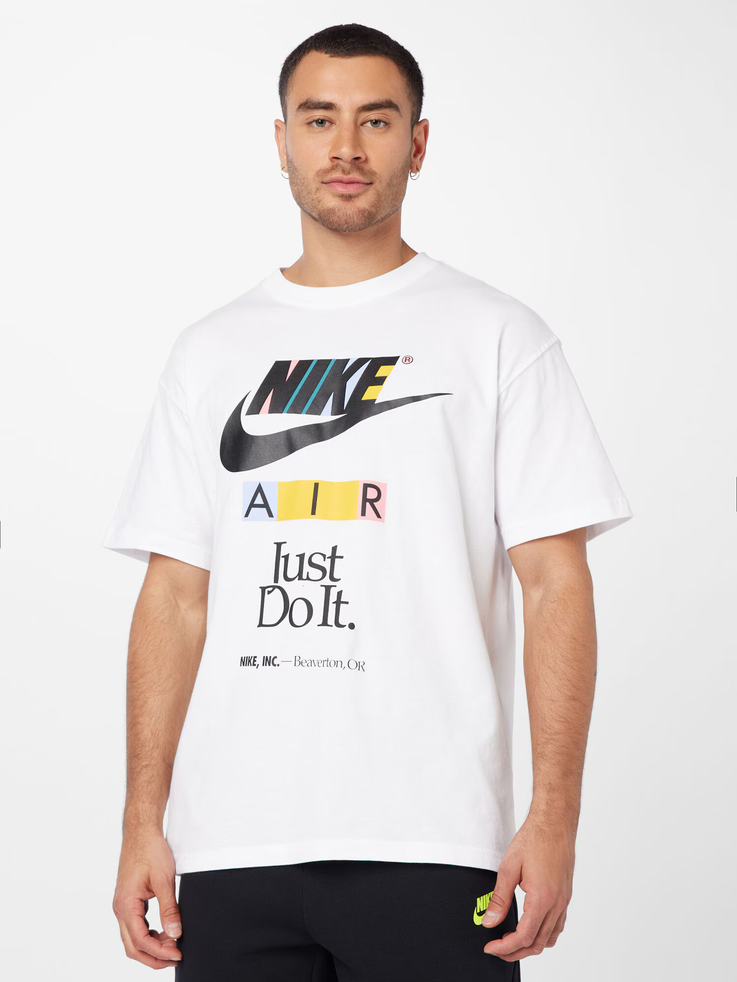 Nike Sportswear Tričko žltá / ružová / čierna / biela - Pepit.sk