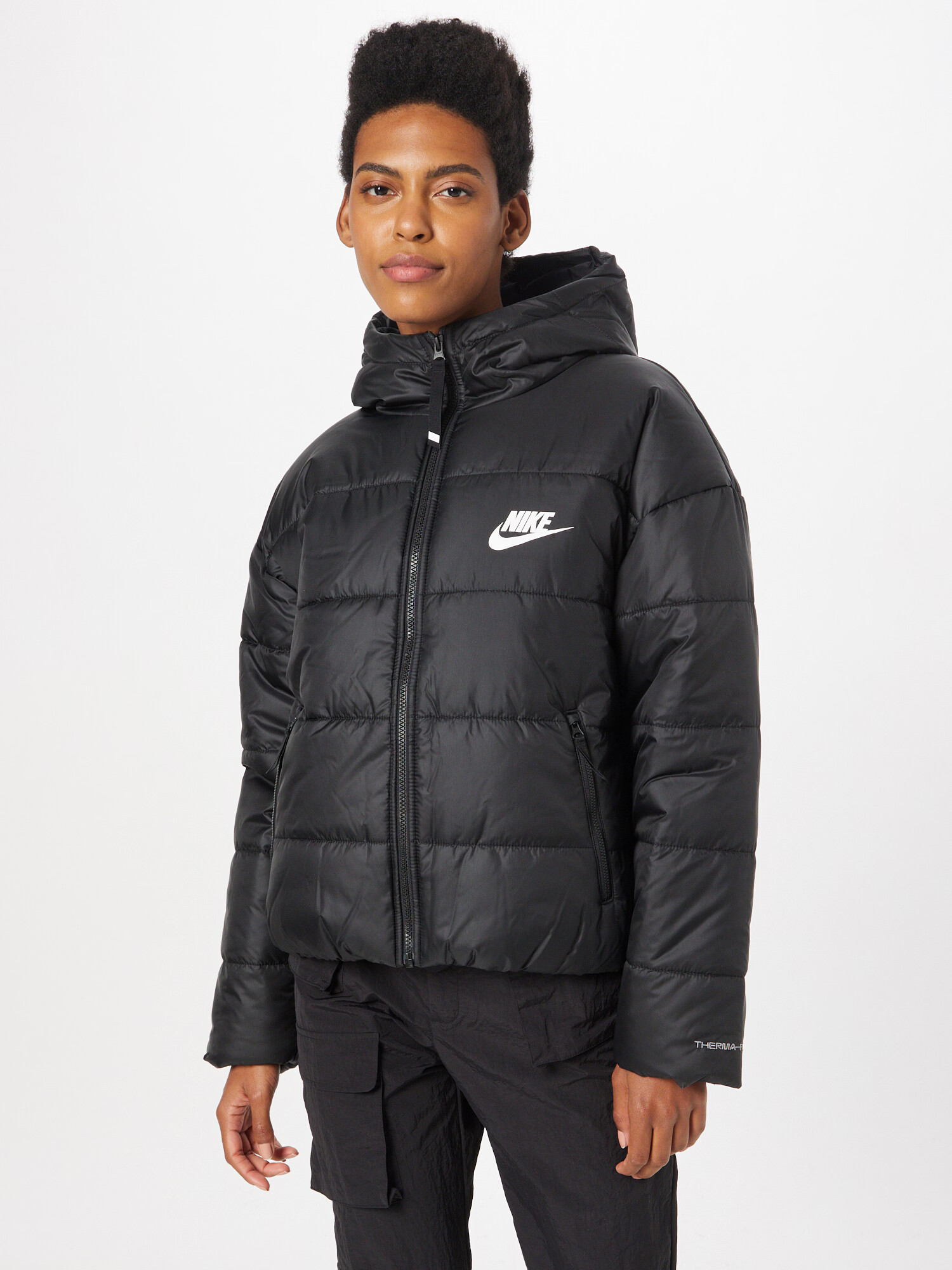 Nike Sportswear Zimná bunda čierna / biela - Pepit.sk