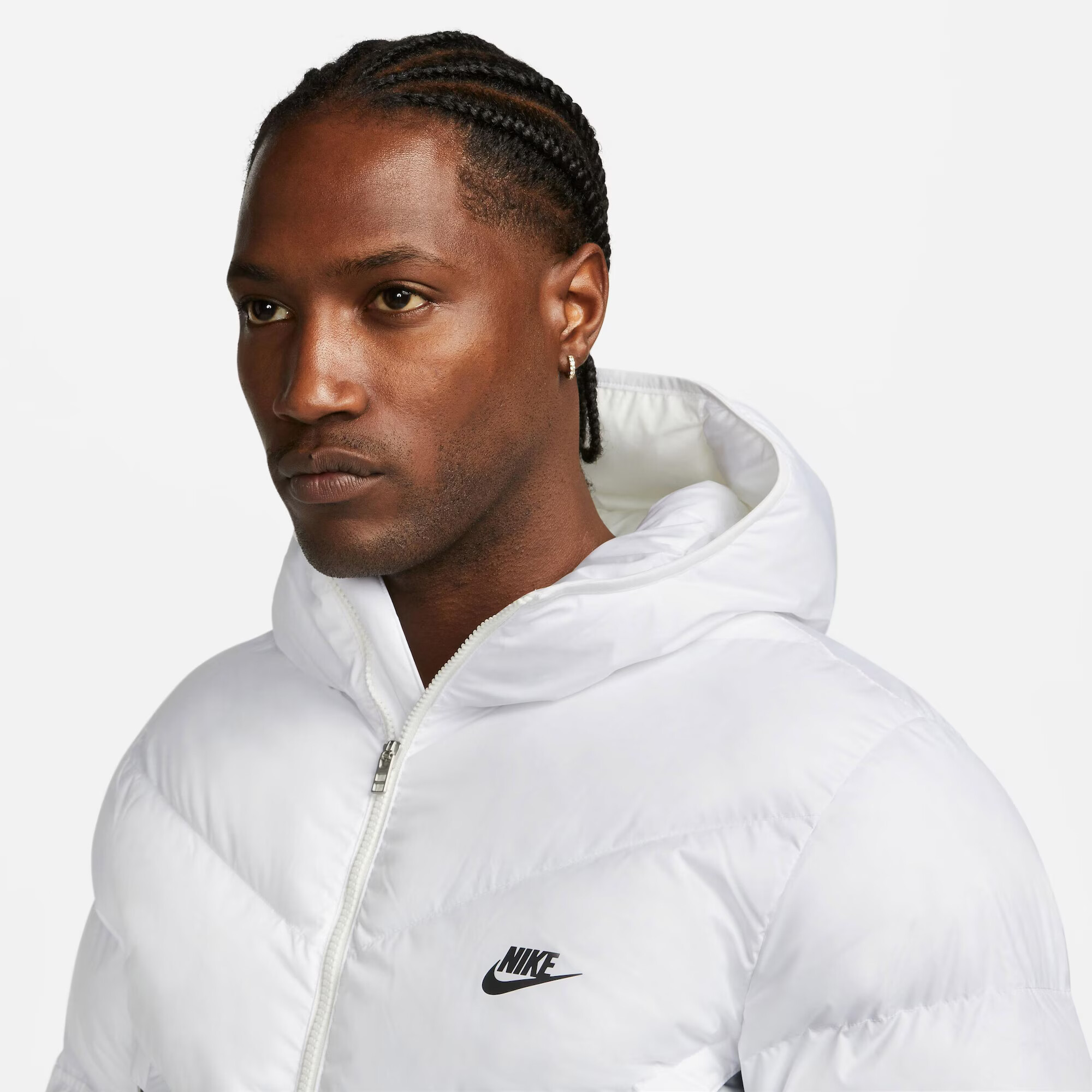 Nike Sportswear Zimná bunda sivá / biela - Pepit.sk