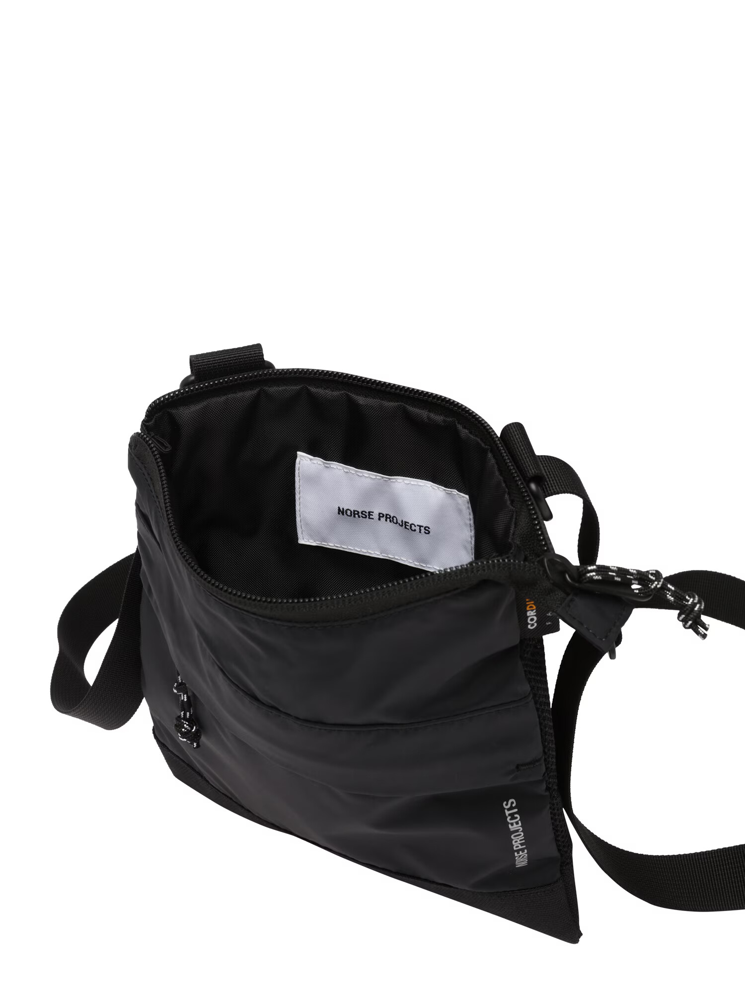 NORSE PROJECTS Taška cez rameno 'Ripstop Cordura Shoulder Bag' čierna / biela - Pepit.sk