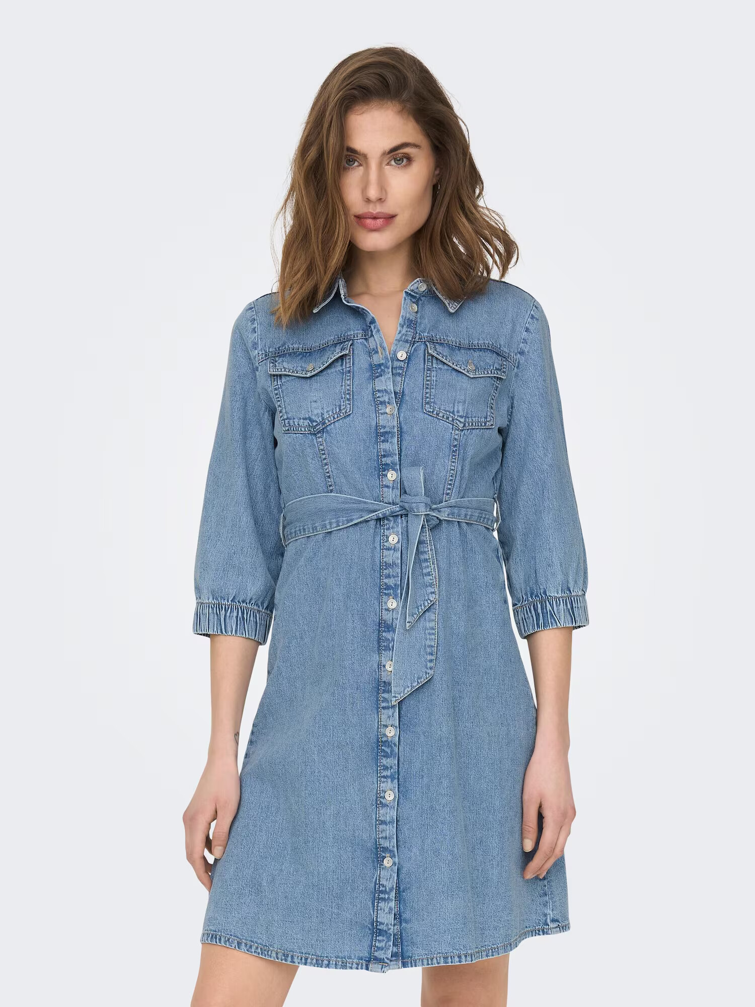 ONLY Košeľové šaty 'HELLE HARLOW' modrá denim - Pepit.sk