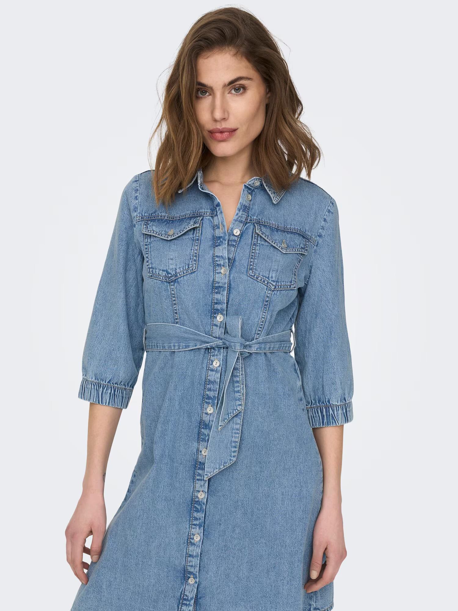 ONLY Košeľové šaty 'HELLE HARLOW' modrá denim - Pepit.sk