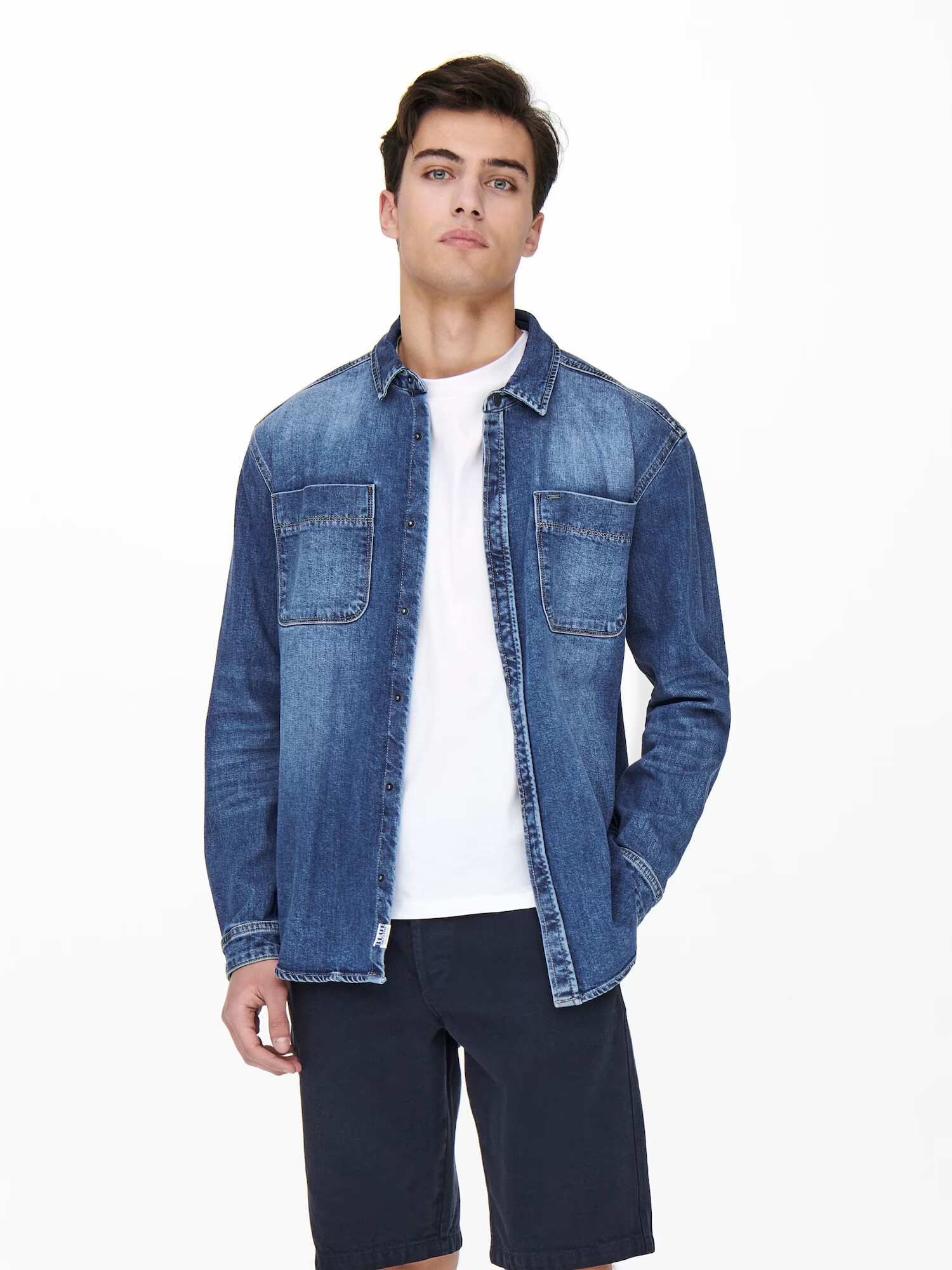 Only & Sons Košeľa 'Balder' modrá denim - Pepit.sk