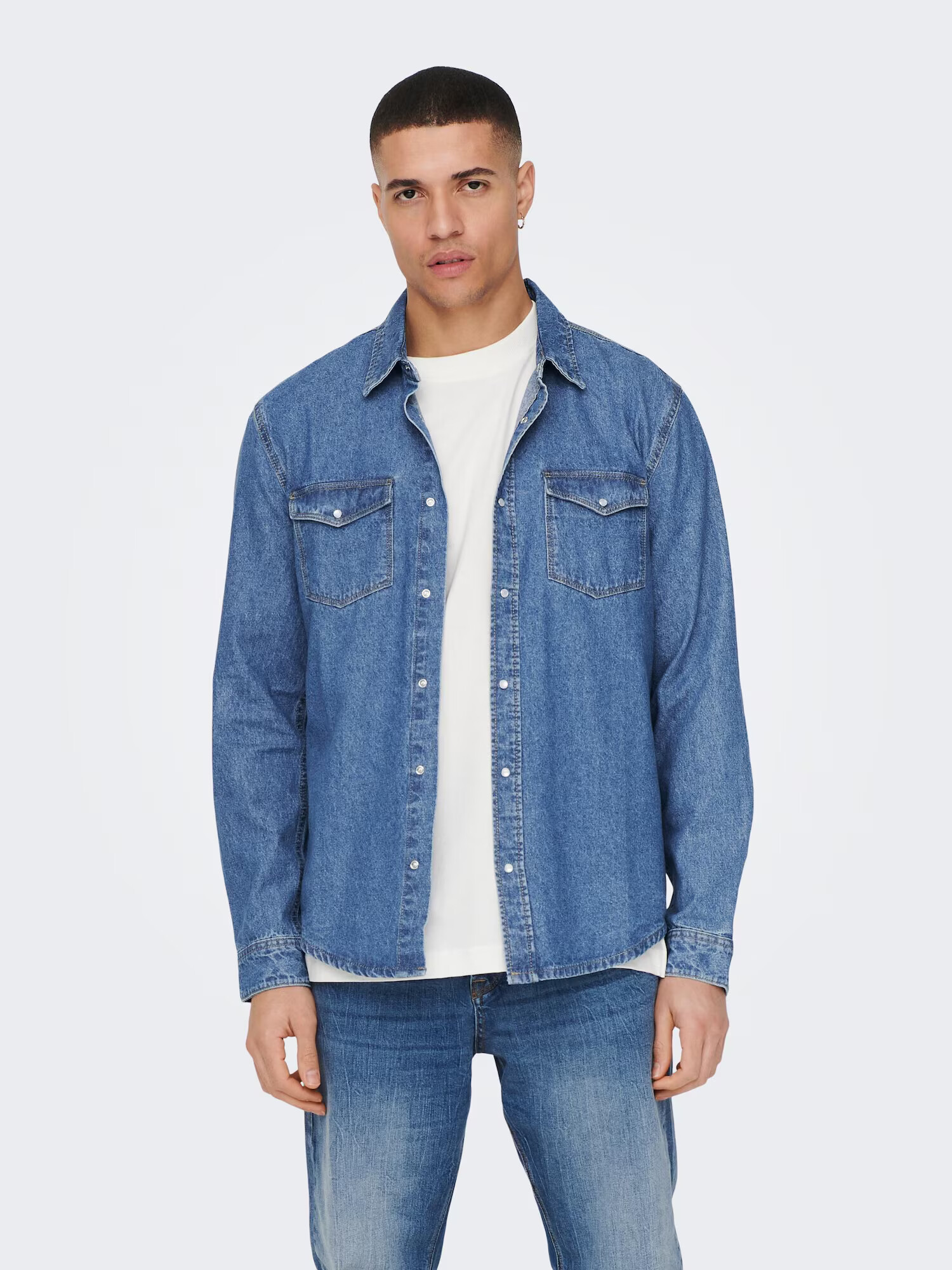 Only & Sons Košeľa 'Bane' modrá denim - Pepit.sk