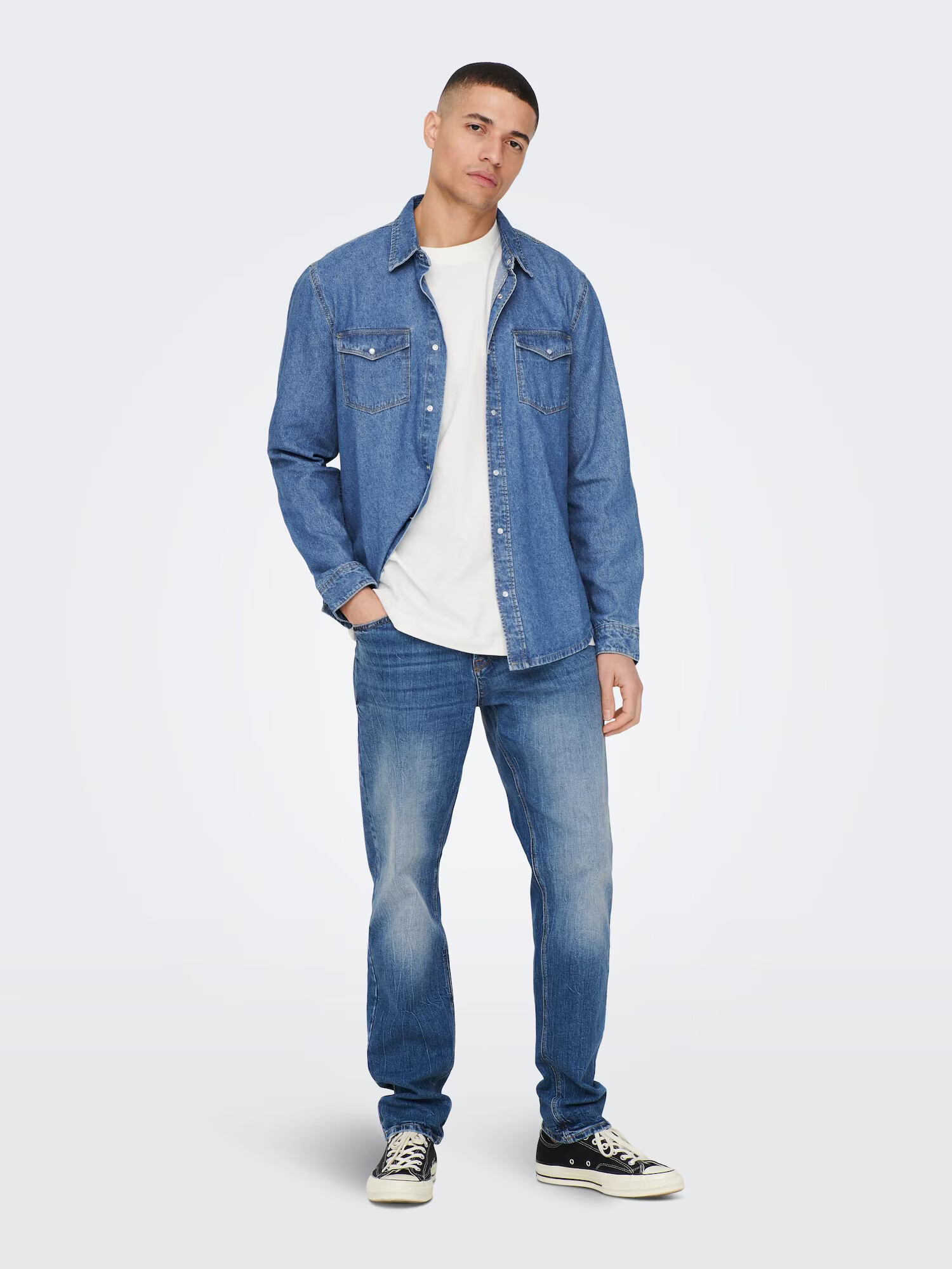 Only & Sons Košeľa 'Bane' modrá denim - Pepit.sk