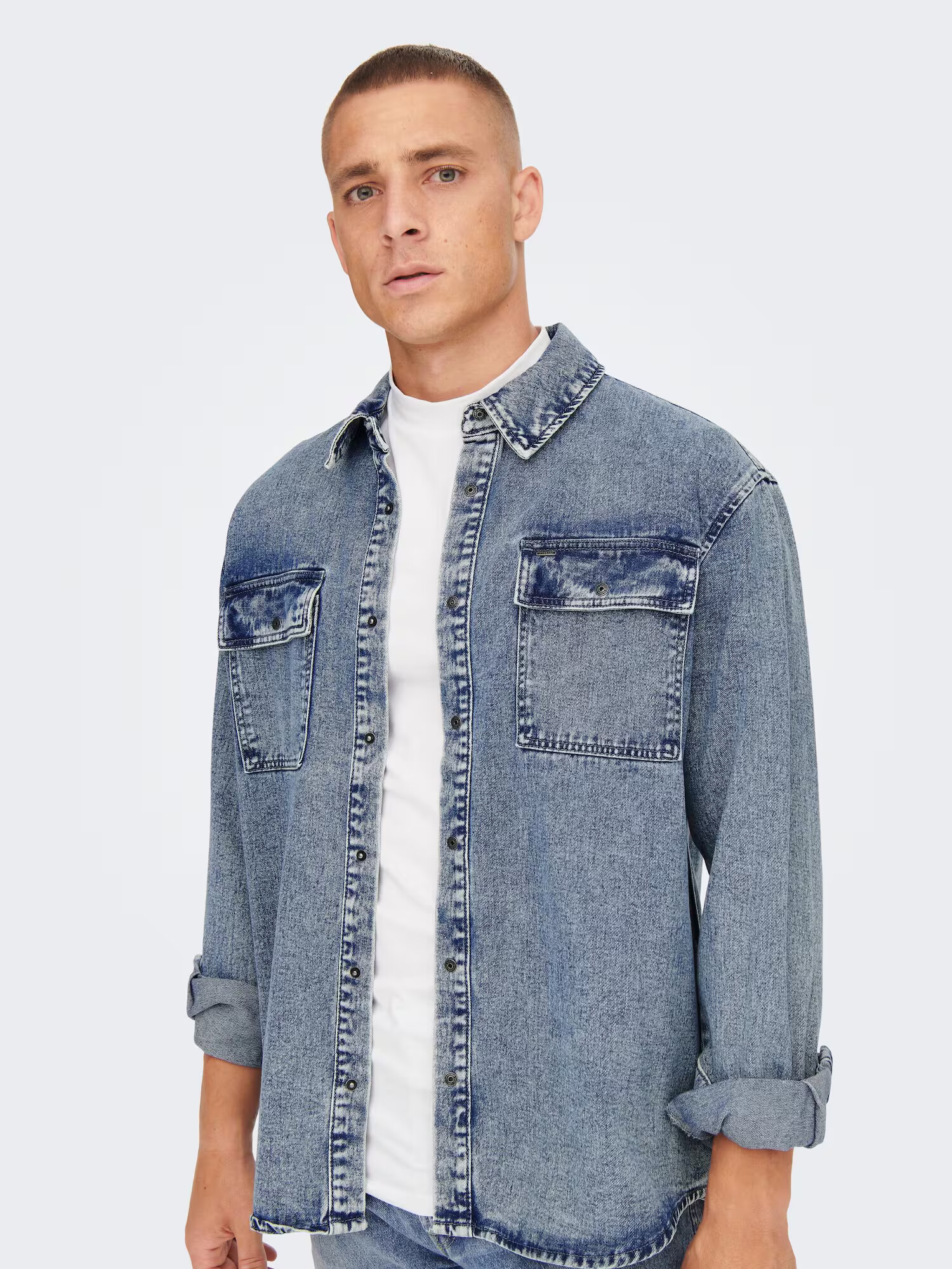 Only & Sons Prechodná bunda 'BILL' modrá denim - Pepit.sk