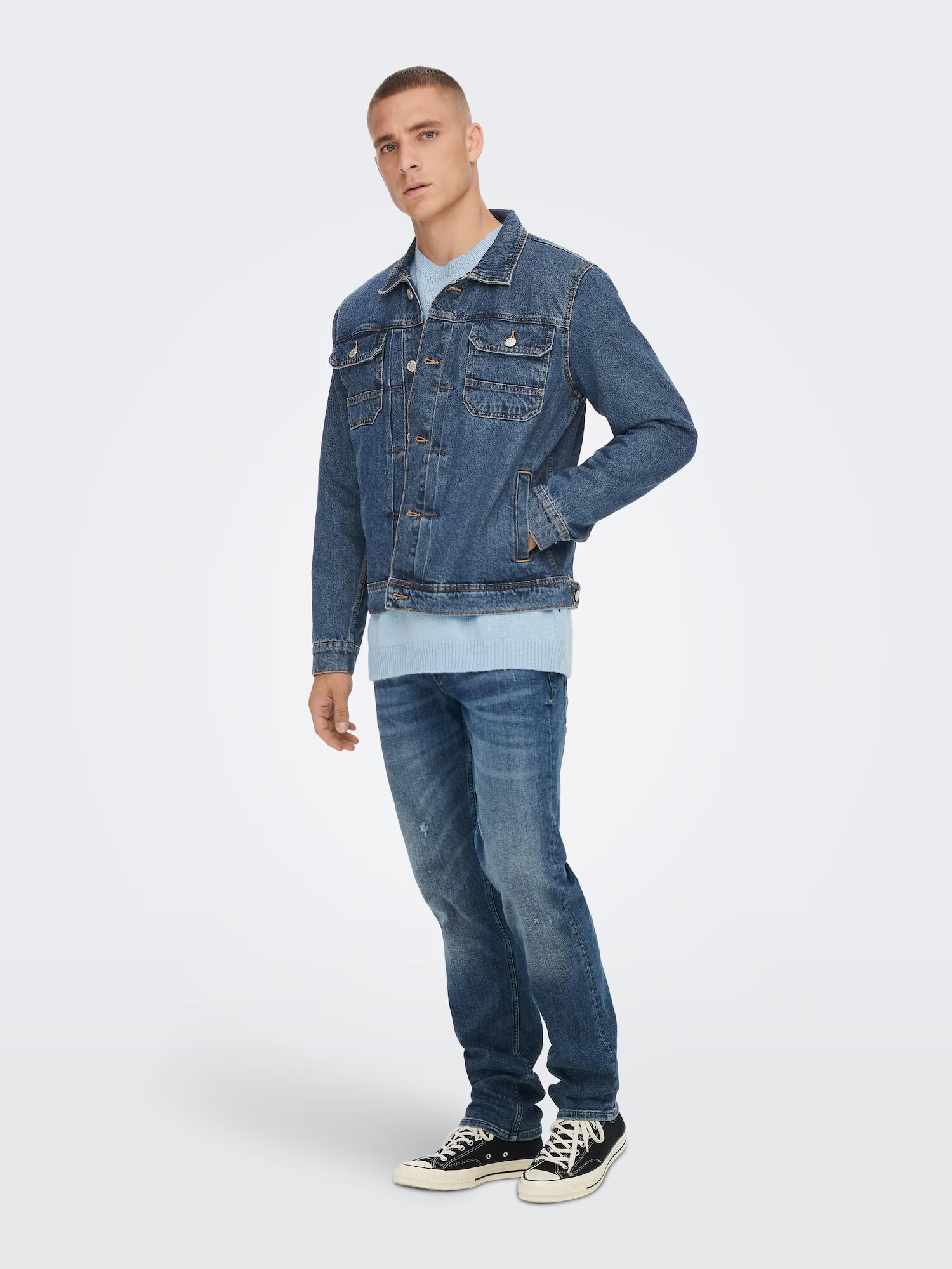 Only & Sons Prechodná bunda 'Duke' modrá denim - Pepit.sk