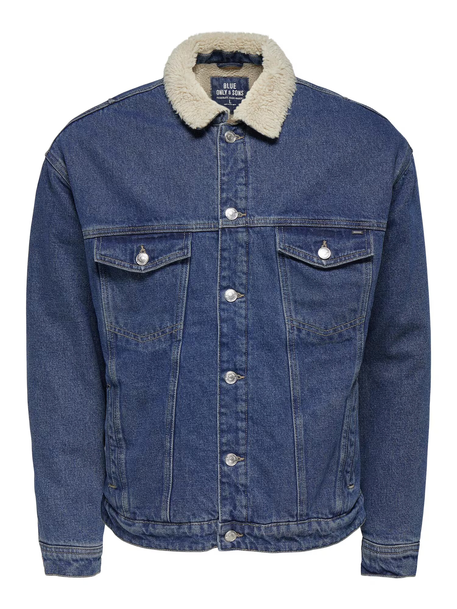 Only & Sons Prechodná bunda 'Rick' krémová / modrá denim - Pepit.sk