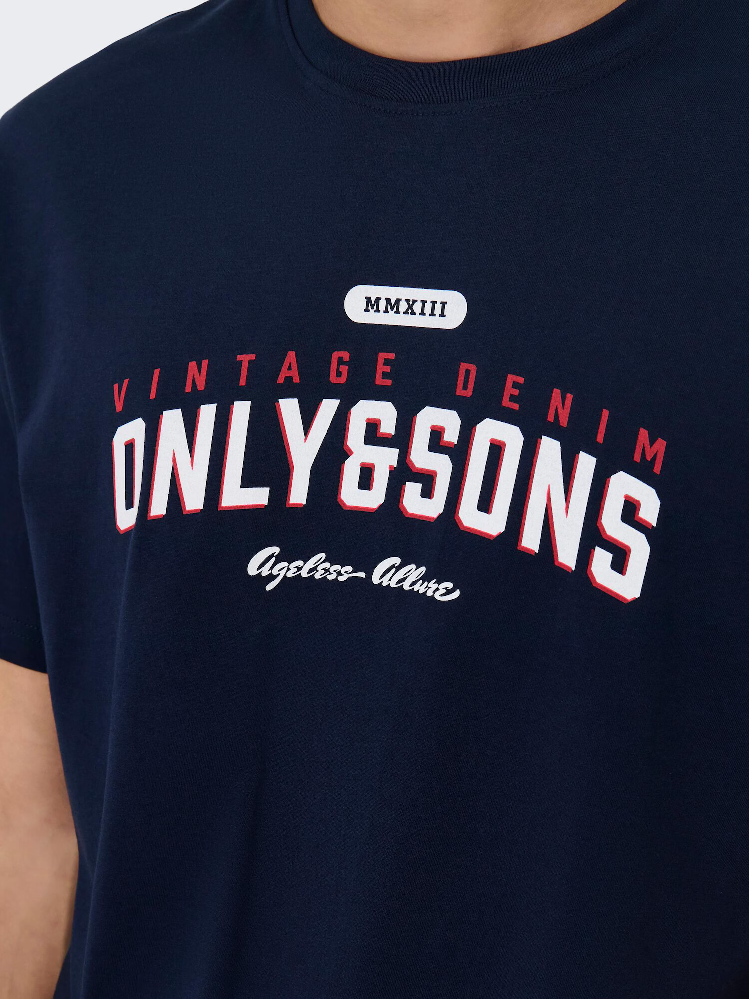 Only & Sons Tričko 'LENNY LIFE' námornícka modrá / červená / biela - Pepit.sk