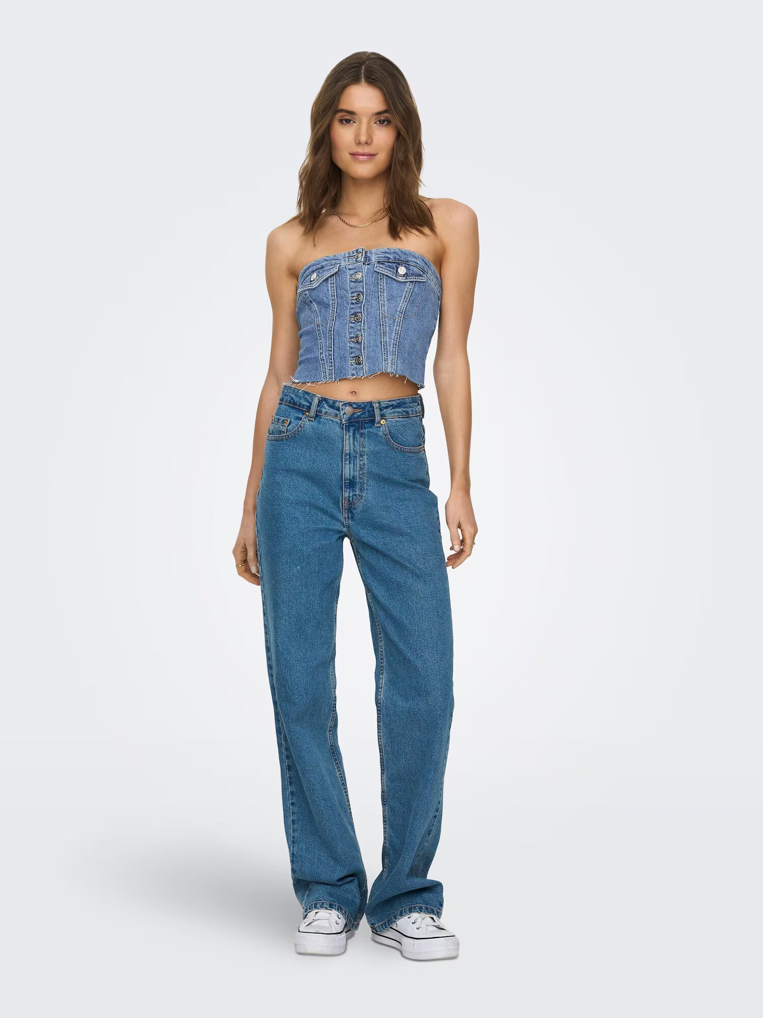 ONLY Top 'JASMINE' modrá denim - Pepit.sk