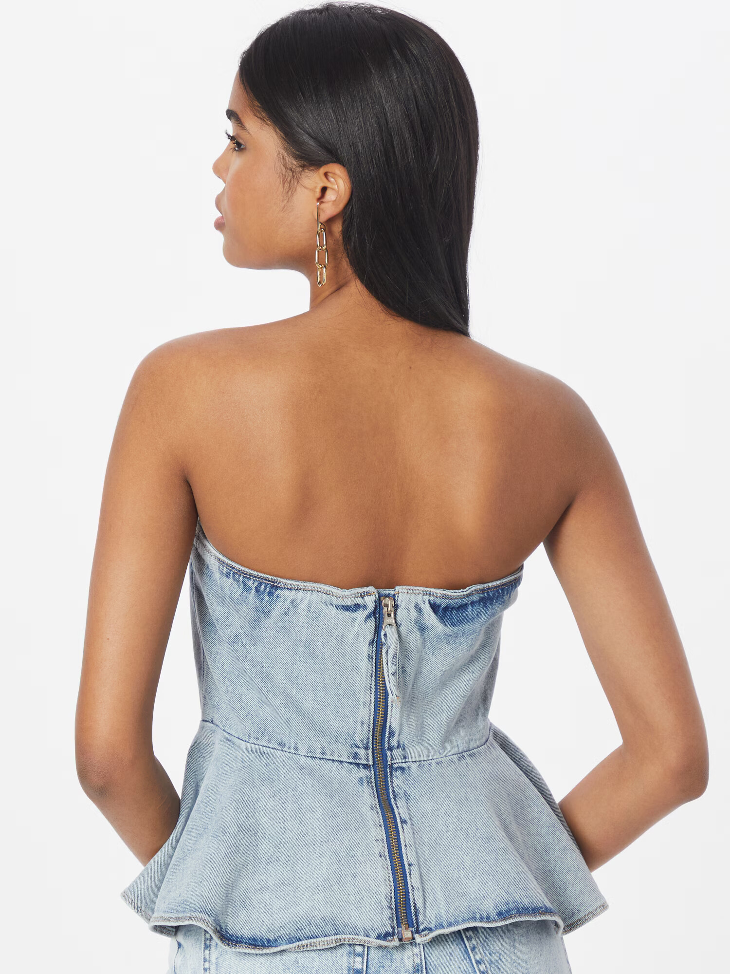 ONLY Top 'Justine' modrá denim - Pepit.sk