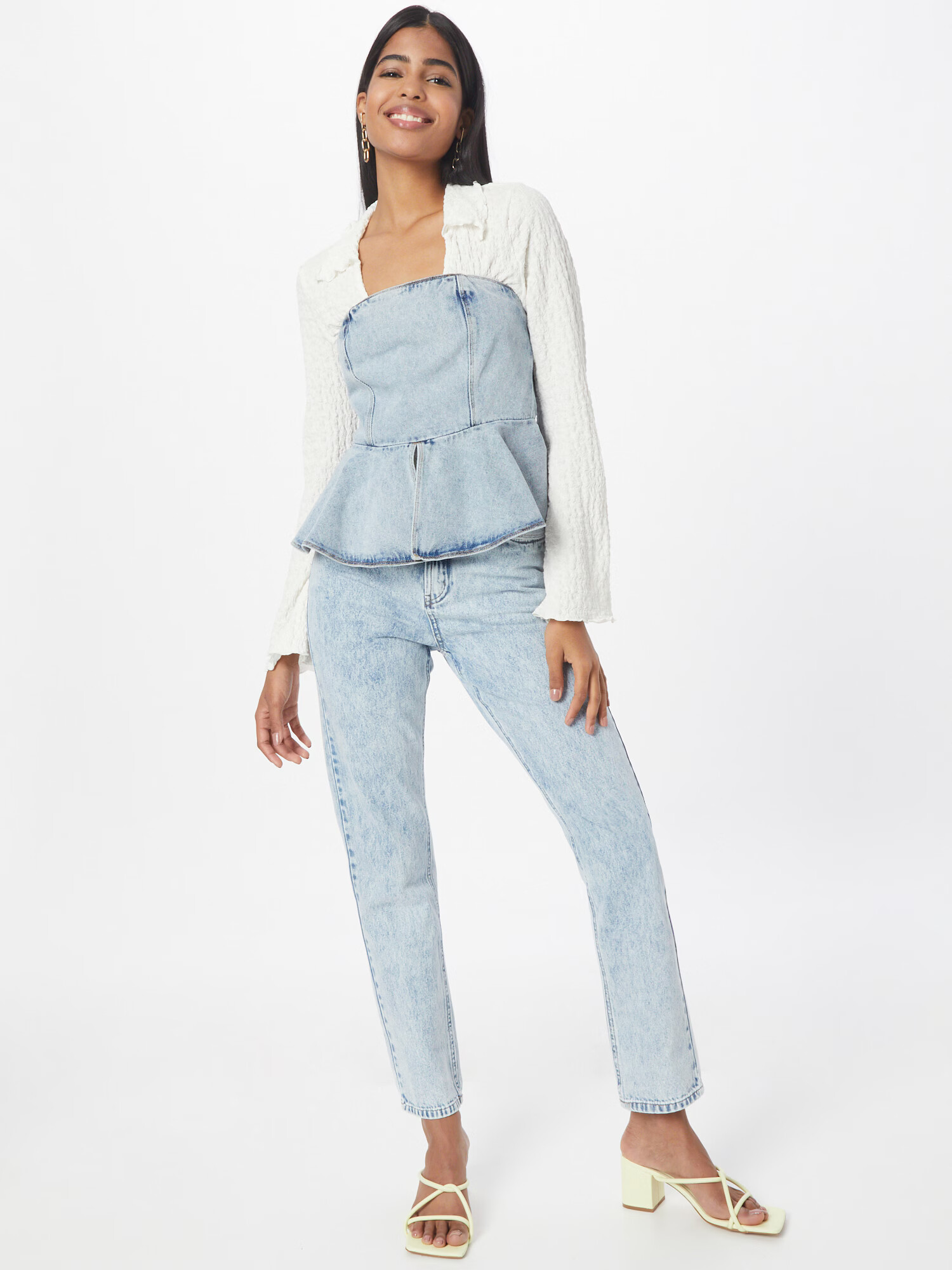 ONLY Top 'Justine' modrá denim - Pepit.sk